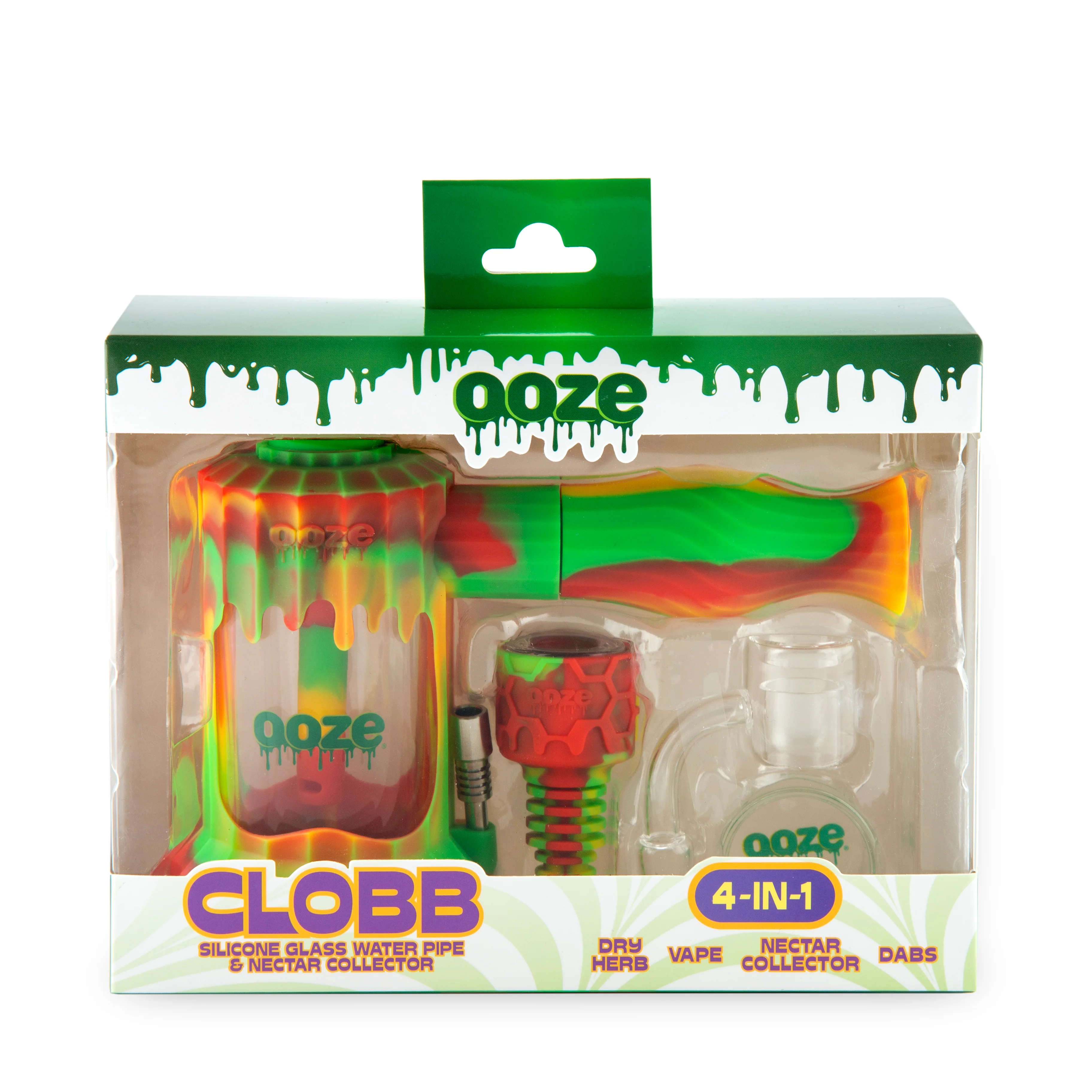 Clobb – Silicone Glass 4-in-1 Hybrid -  Rasta - Image 7