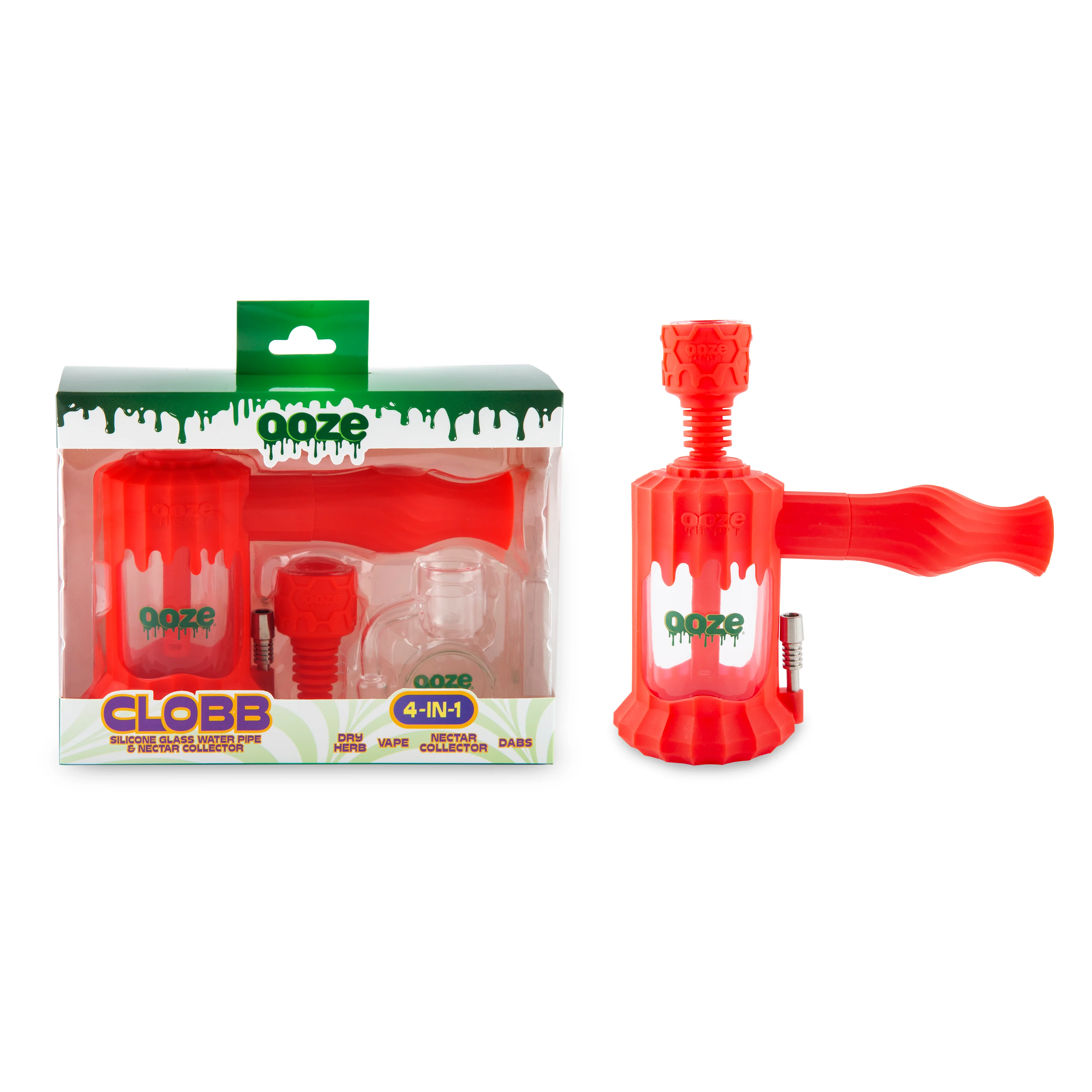 Clobb – Silicone Glass 4-in-1 Hybrid -  Scarlet - Image 2