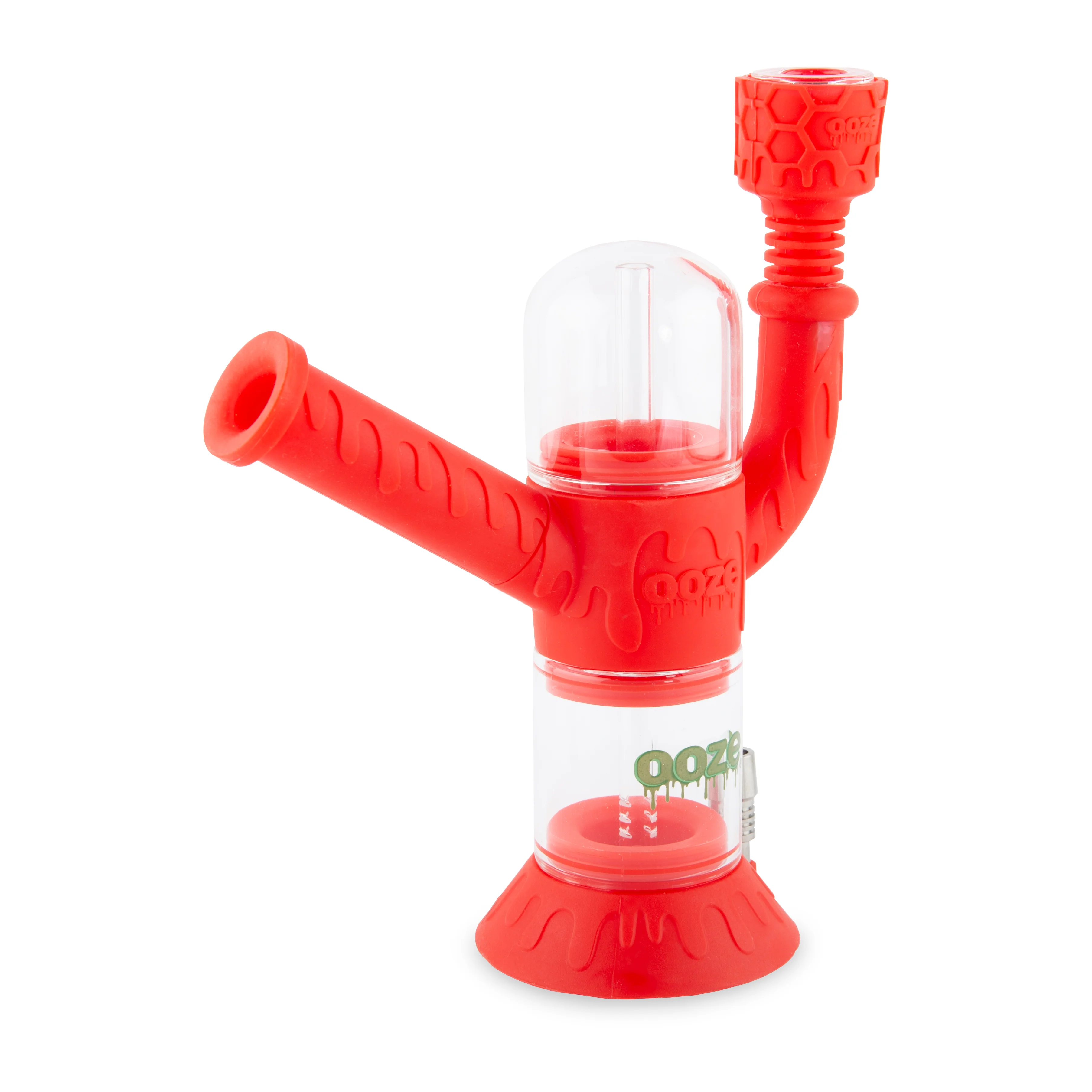 Ooze Cranium Silicone Water Pipe, Dab Rig & Dab Straw - Scarlet - Image 5