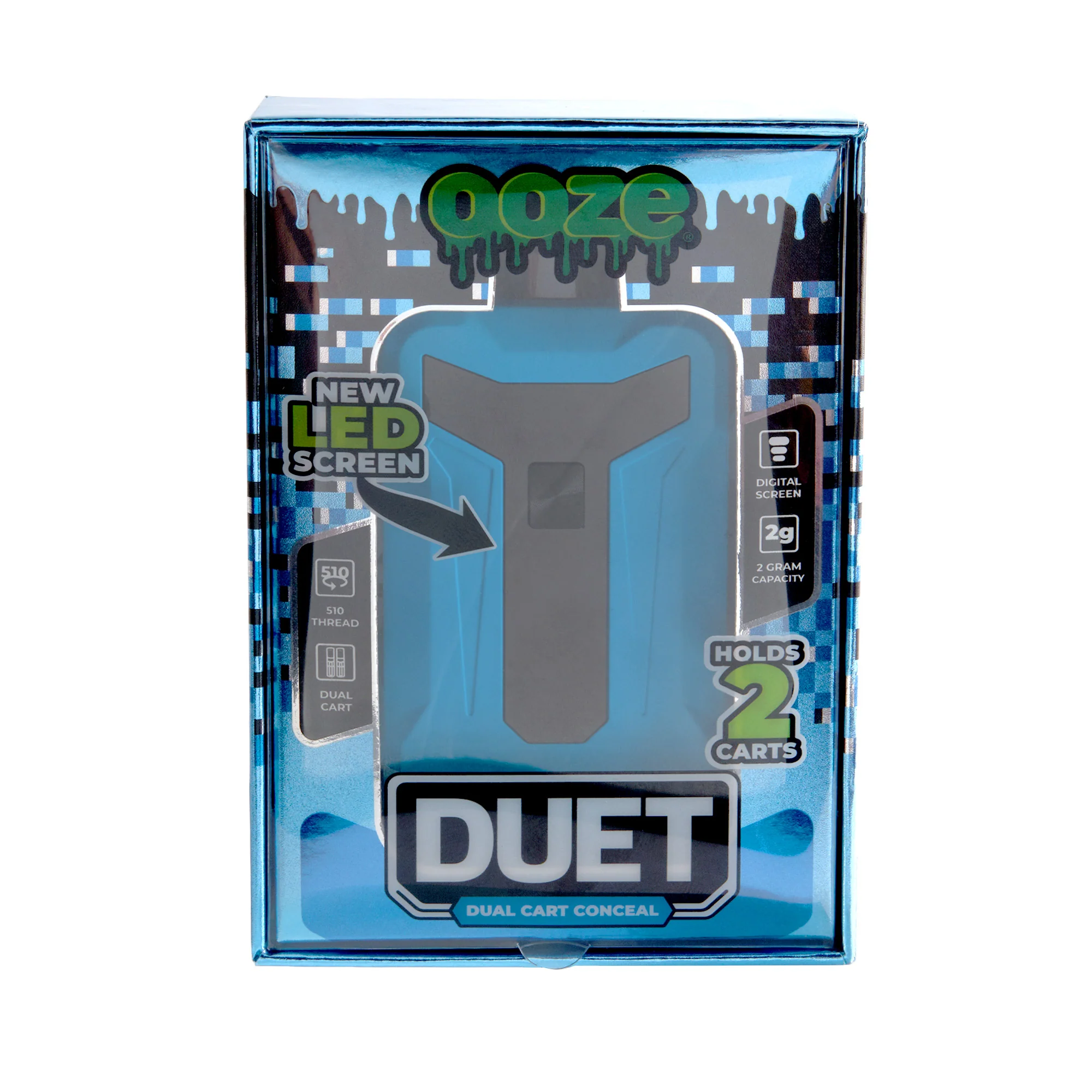 Duet – 650 mAh Dual Cart Conceal Battery - Blue - Image 7