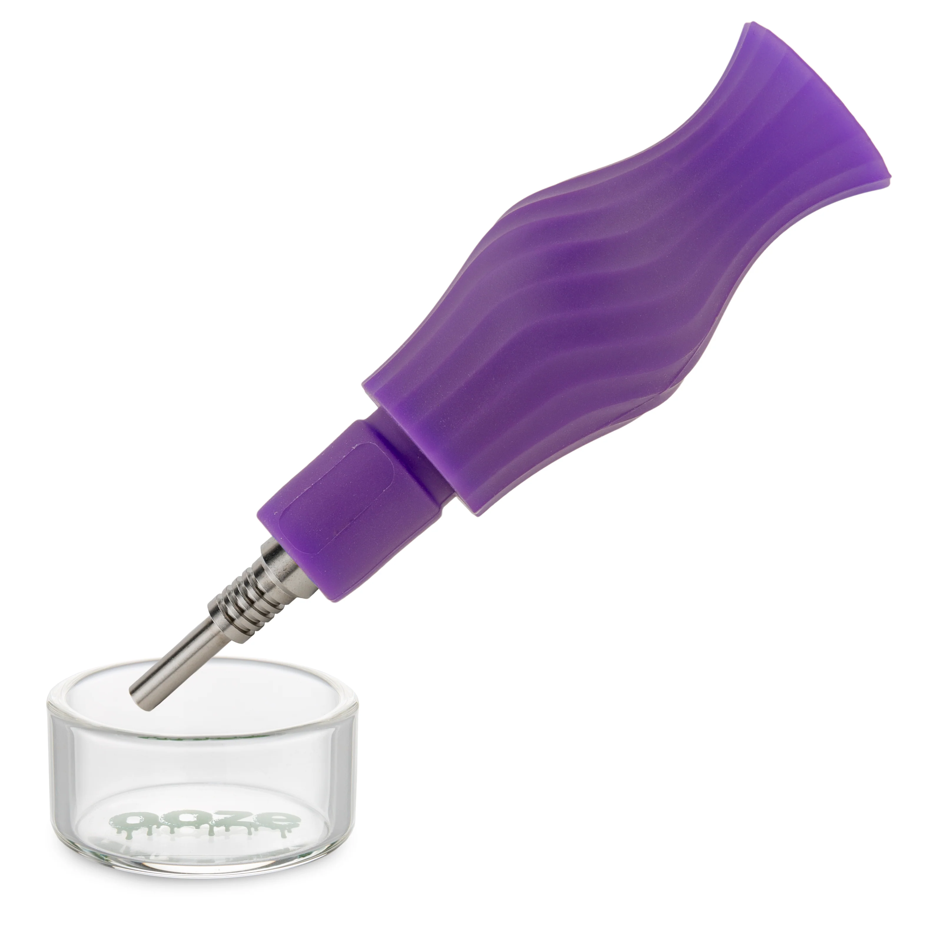 Ooze Echo Silicone Water Pipe, Dab Rig & Dab Straw - Ultra Purple - Image 4