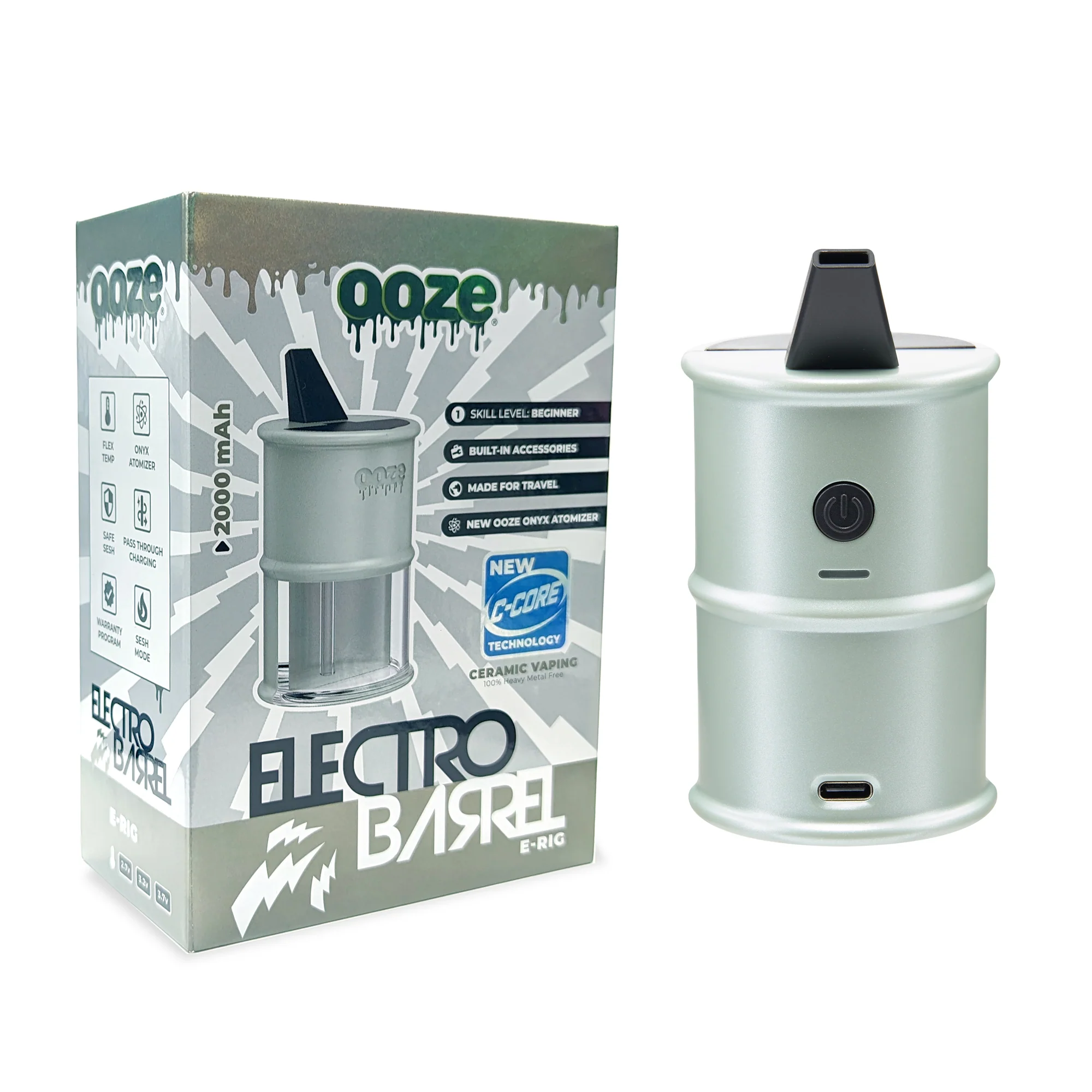Electro Barrel E-Rig – C-Core 2000 mAh - Fresh Sage - Image 8