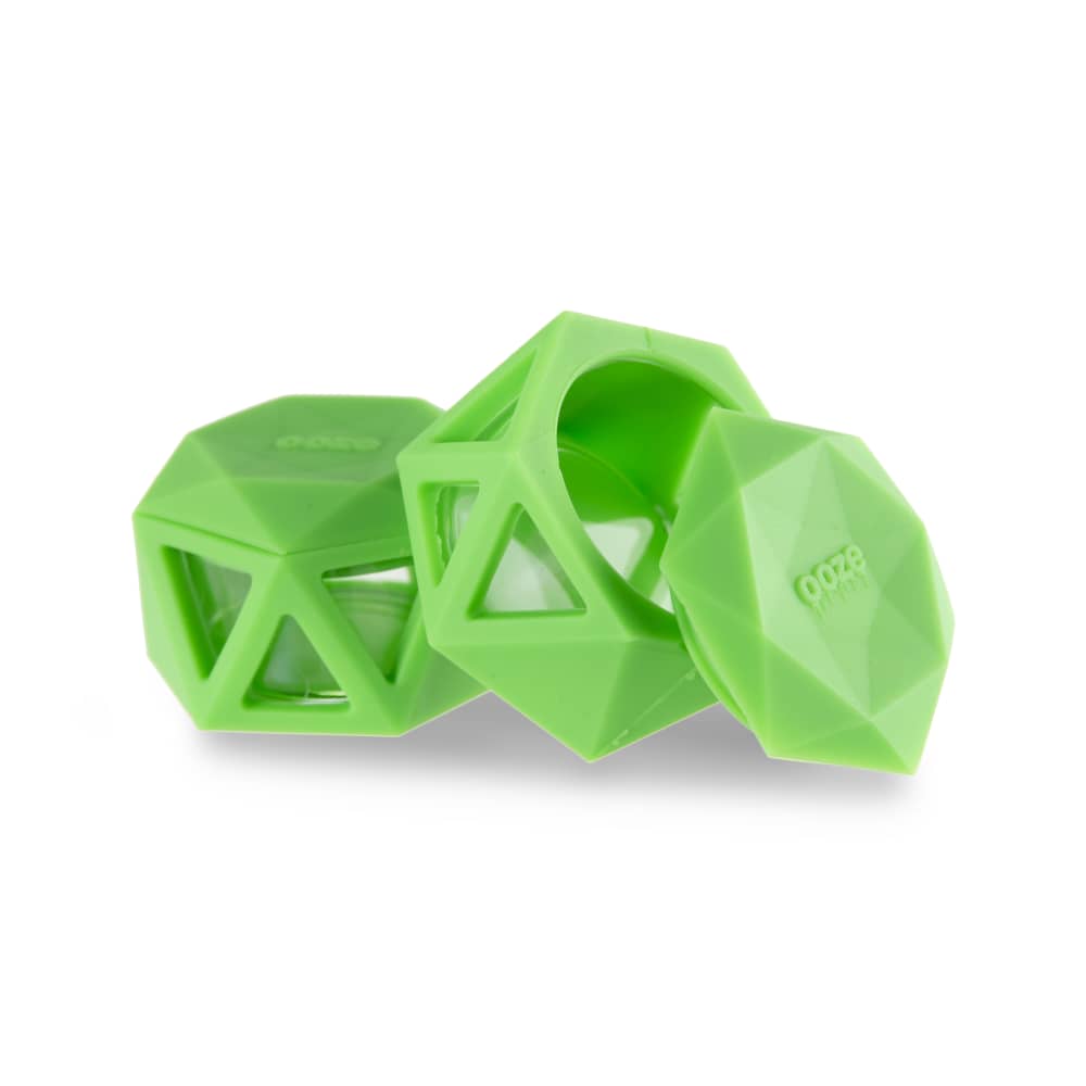 Geode Silicone & Glass Container - Green - Image 3