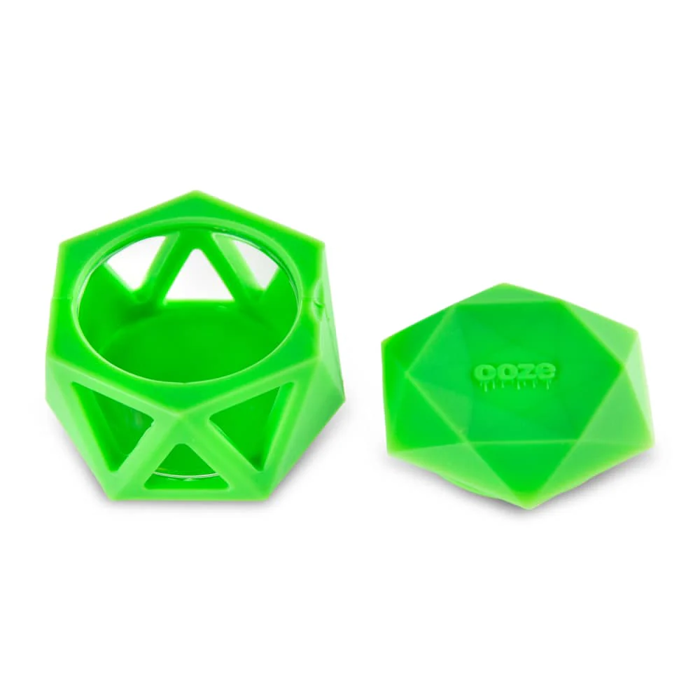 Geode Silicone & Glass Container - Green - Image 4