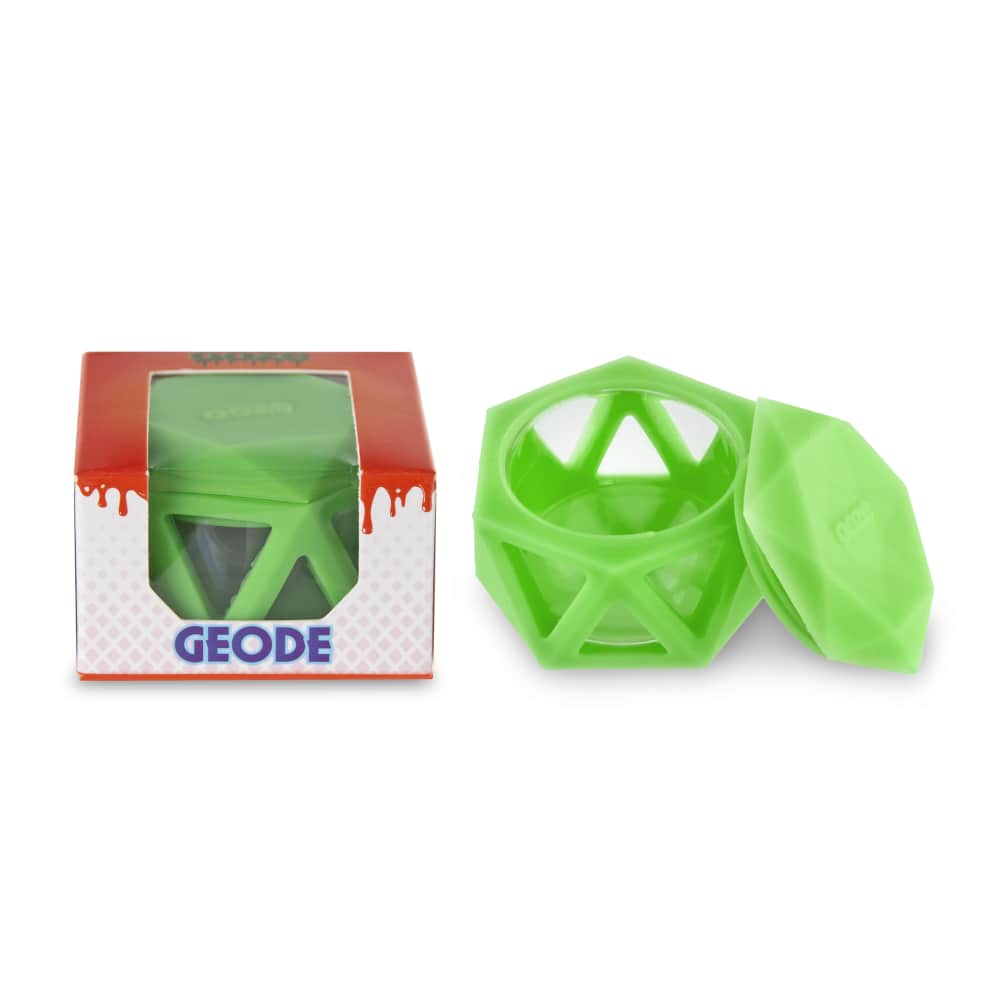 Geode Silicone & Glass Container - Green - Image 7
