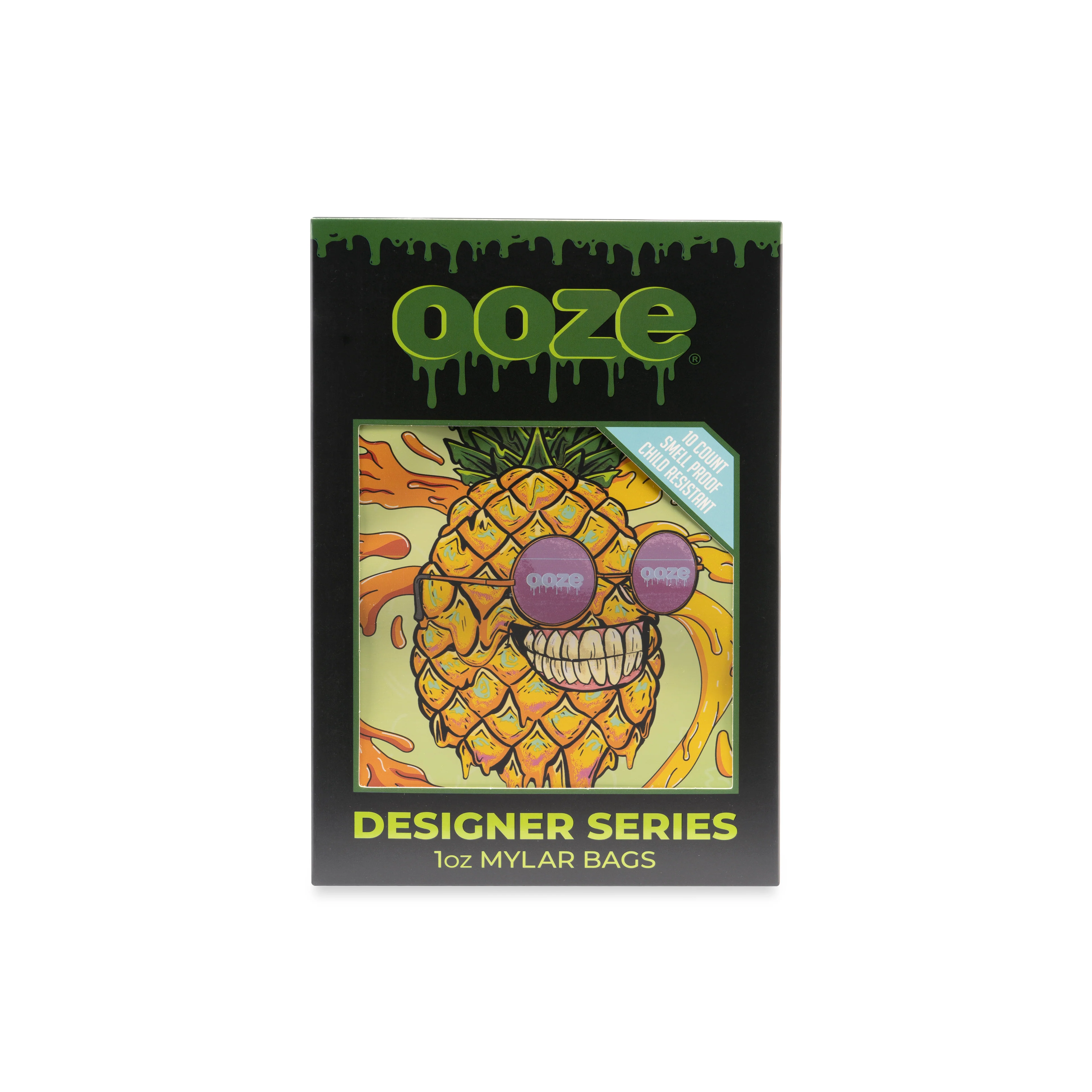 Ooze Designer Series 1 Ounce Mylar Bag 10-Count Box - Mr. Pineapple - Image 5