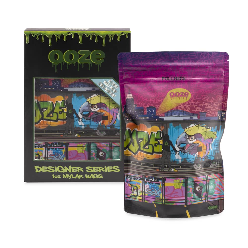 Ooze Designer Series 1 Ounce Mylar Bag 10-Count Box - Tag - Image 2