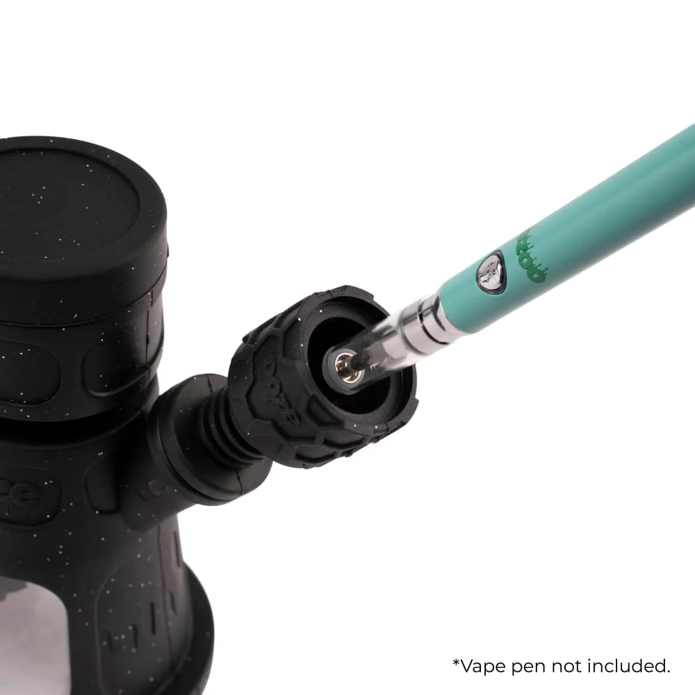 Ooze Hyborg Silicone Water Pipe, Dab Rig & Dab Straw - Shimmer Black - Image 3