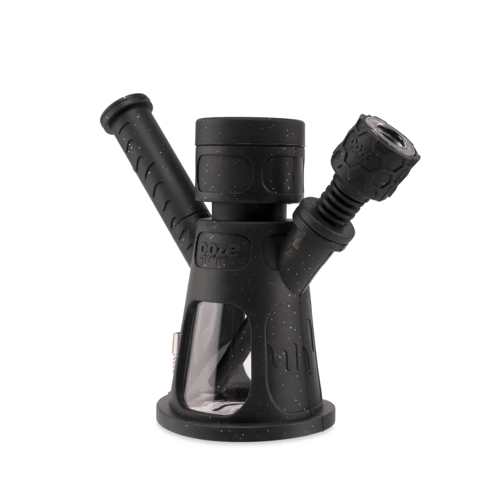 Ooze Hyborg Silicone Water Pipe, Dab Rig & Dab Straw - Shimmer Black - Image 5