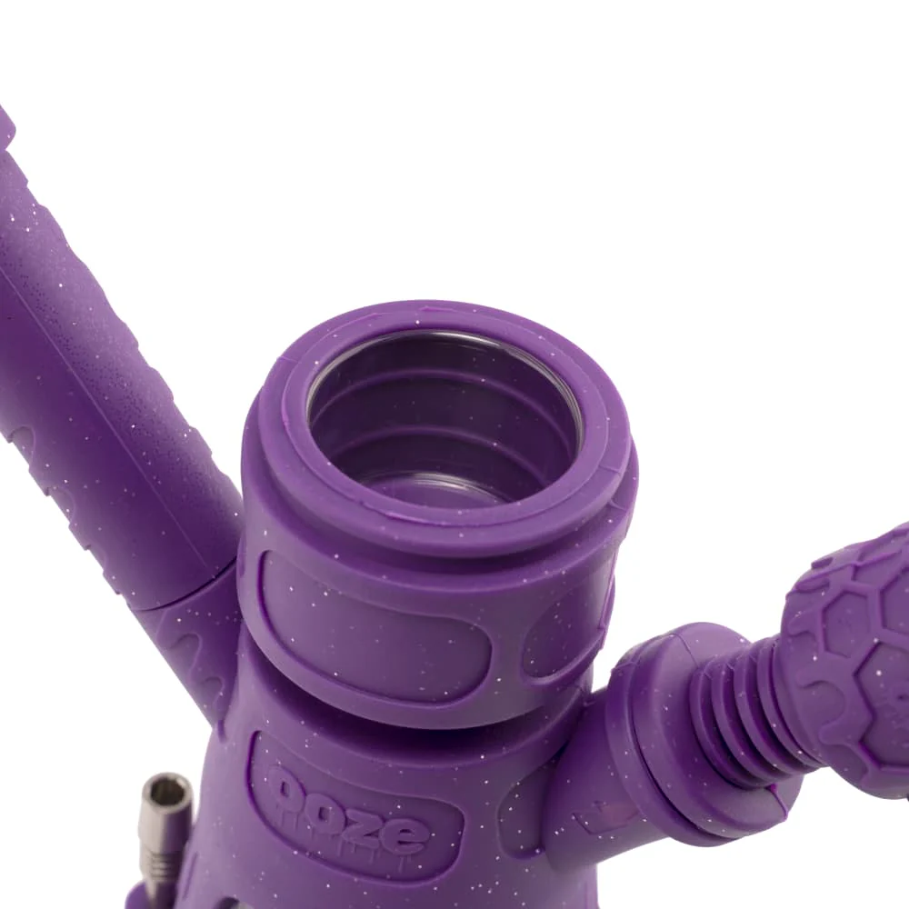 Ooze Hyborg Silicone Water Pipe, Dab Rig & Dab Straw - Shimmer Purple - Image 5
