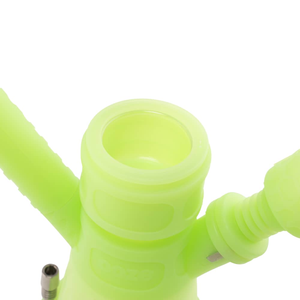 Ooze Hyborg Silicone Water Pipe, Dab Rig & Dab Straw - Green Glow - Image 6