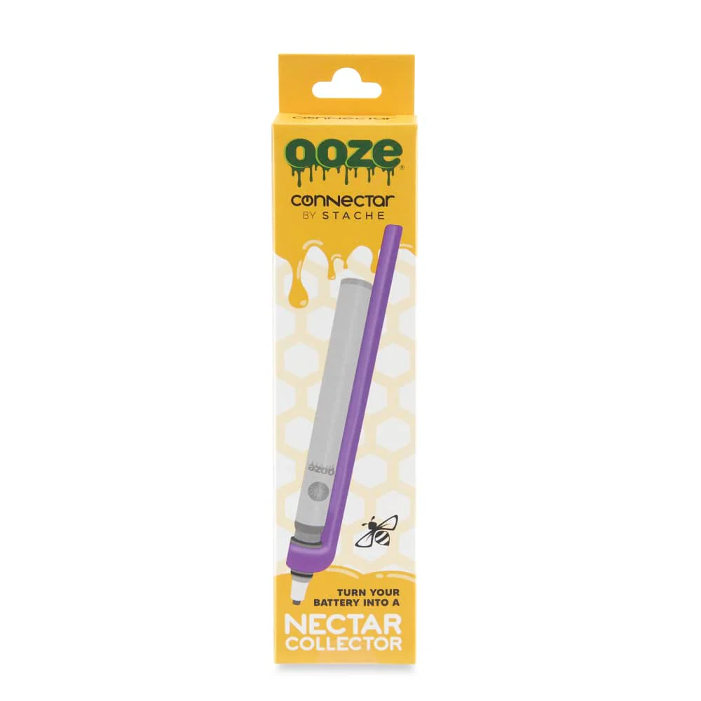Ooze X Stache Connectar - 510 Dab Straw Attachment - Purple - Image 5