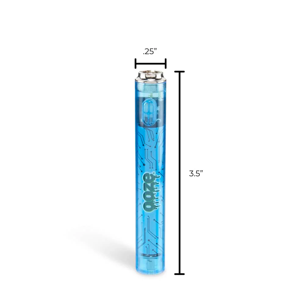 Slim Clear Series Transparent 510 Vape Battery – Sapphire Blue - Image 4