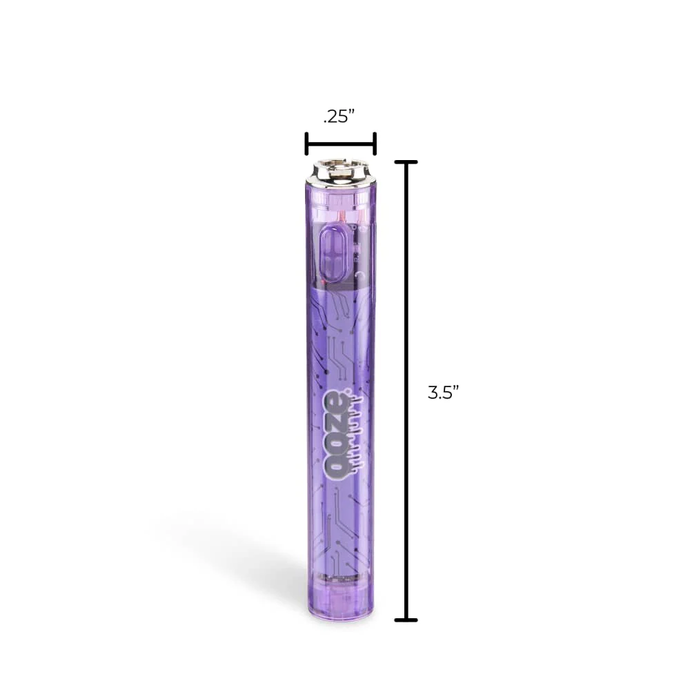 Slim Clear Series Transparent 510 Vape Battery – Ultra Purple - Image 4