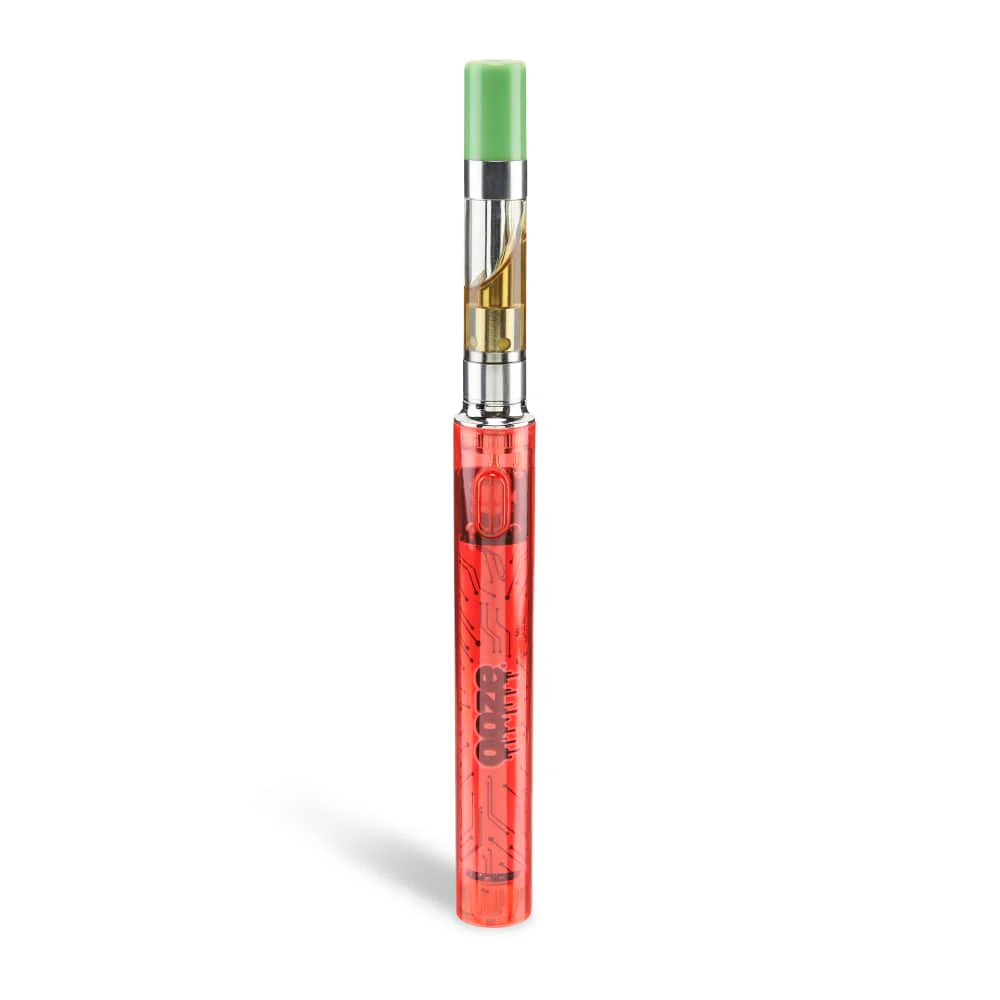 Slim Clear Series Transparent 510 Vape Battery – Ruby Red - Image 5