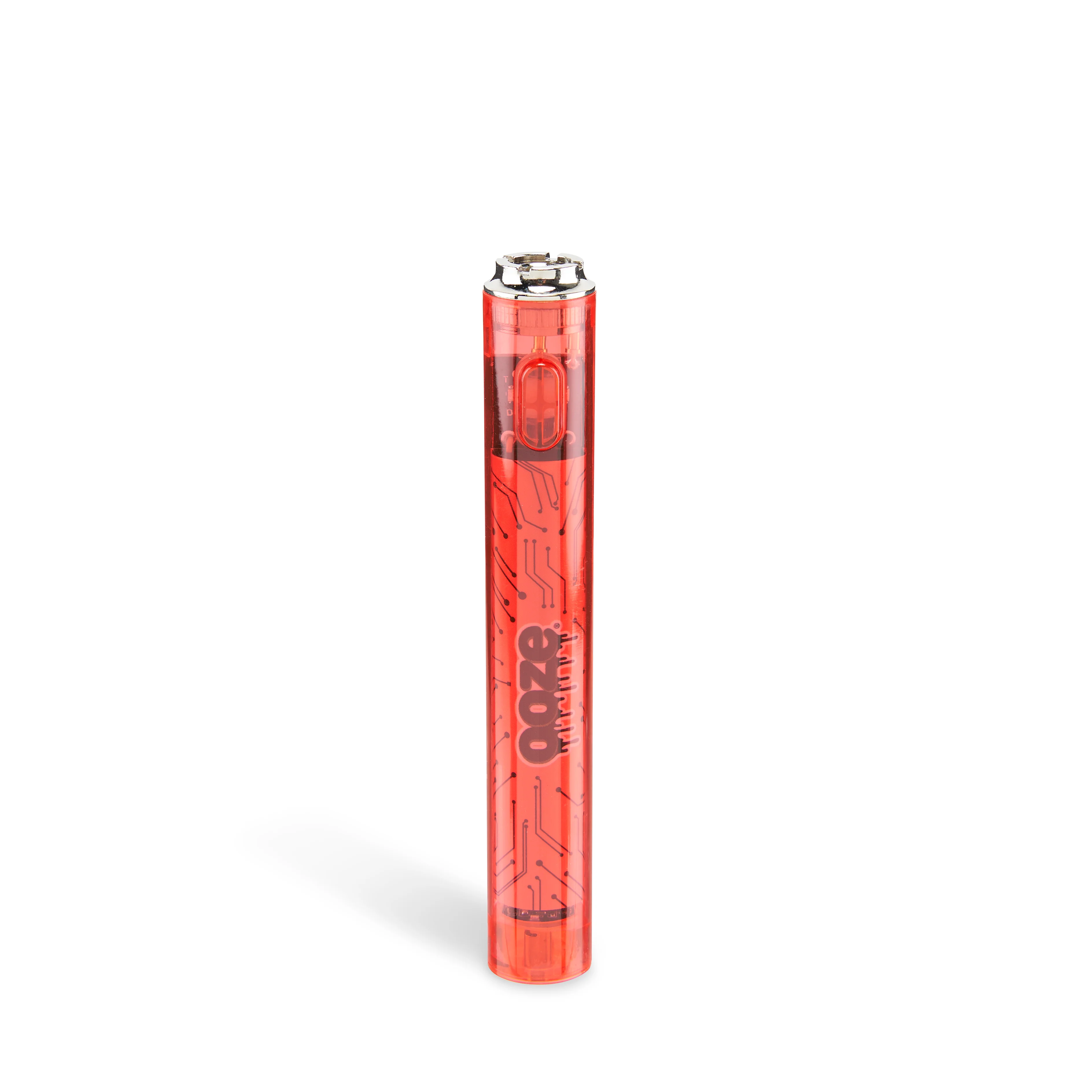 Slim Clear Series Transparent 510 Vape Battery – Ruby Red - Image 8