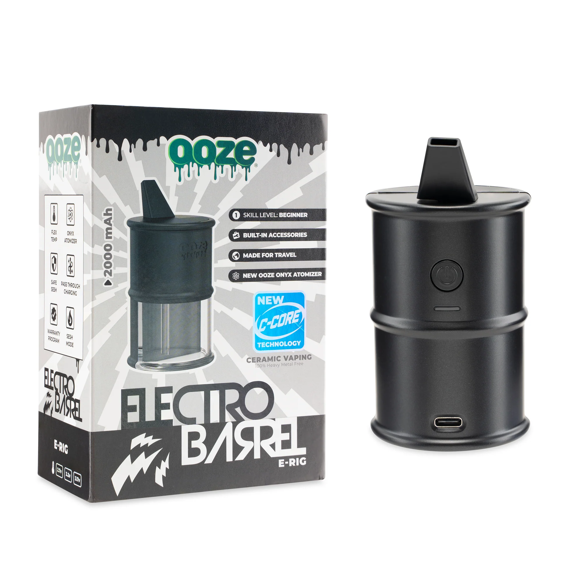 Electro Barrel E-Rig – C-Core 2000 mAh - Panther Black - Image 8