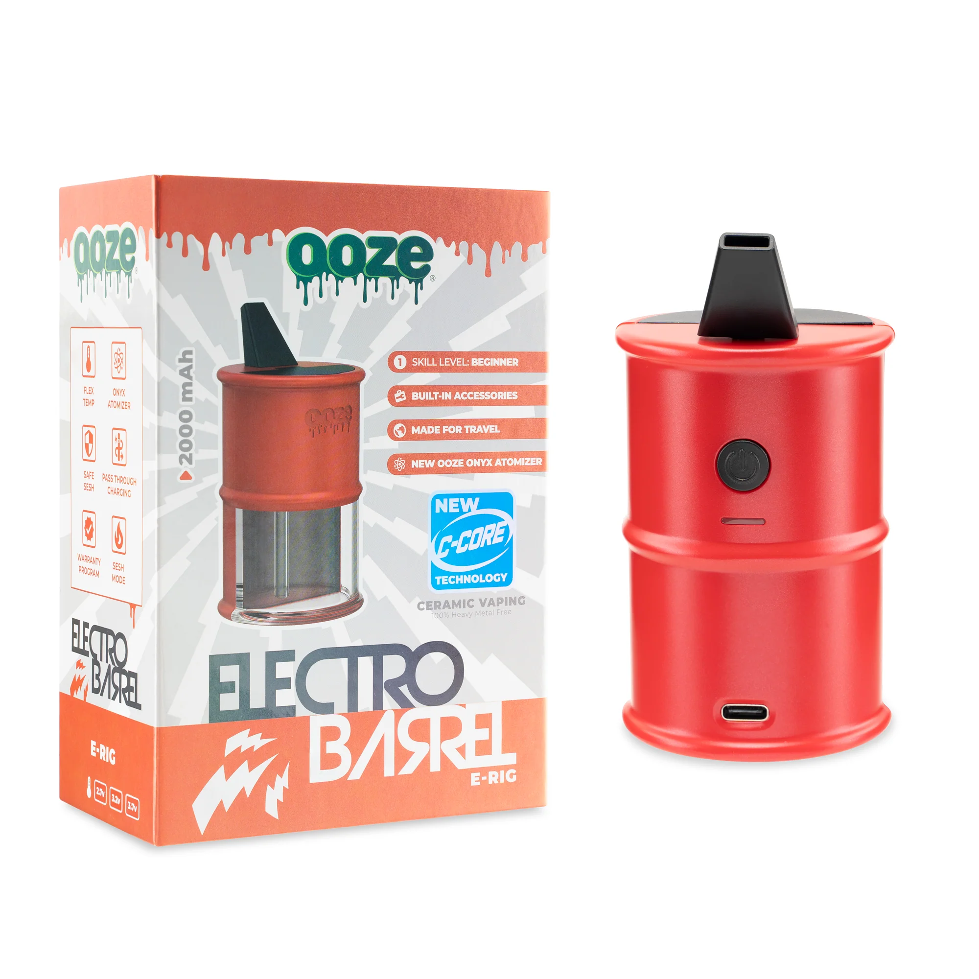 Electro Barrel E-Rig – C-Core 2000 mAh - Ruby Red - Image 9