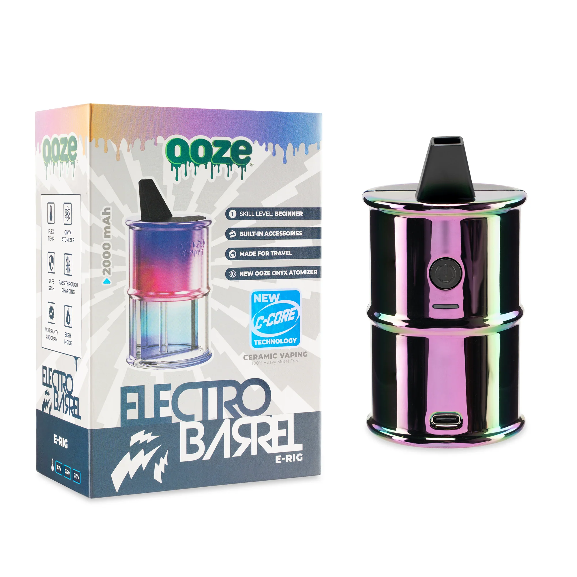 Electro Barrel E-Rig – C-Core 2000 mAh - Rainbow - Image 8