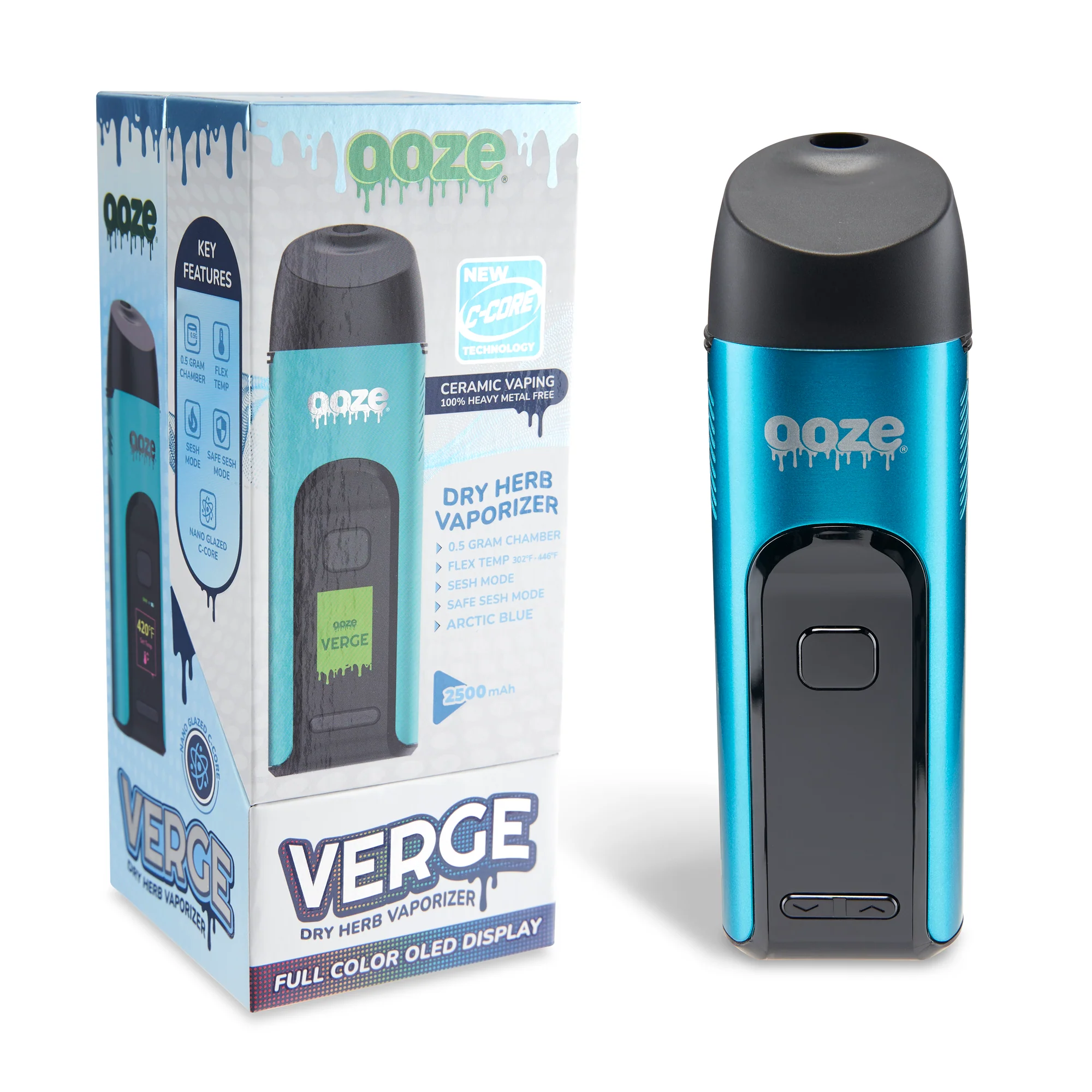 Verge – 2500 mAh Dry Herb Vaporizer - Arctic Blue - Image 9