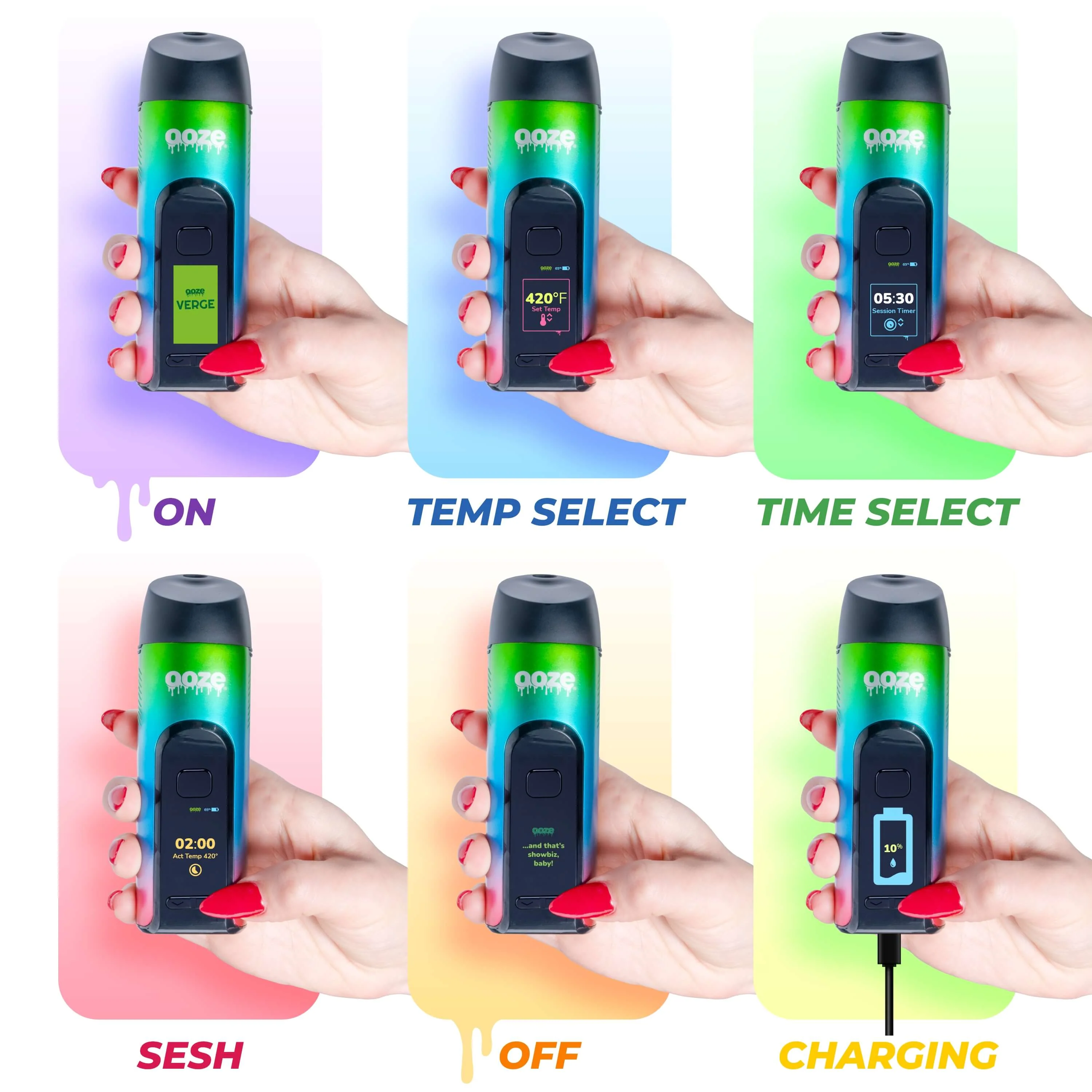 Verge – 2500 mAh Dry Herb Vaporizer - Midnight Sun - Image 4