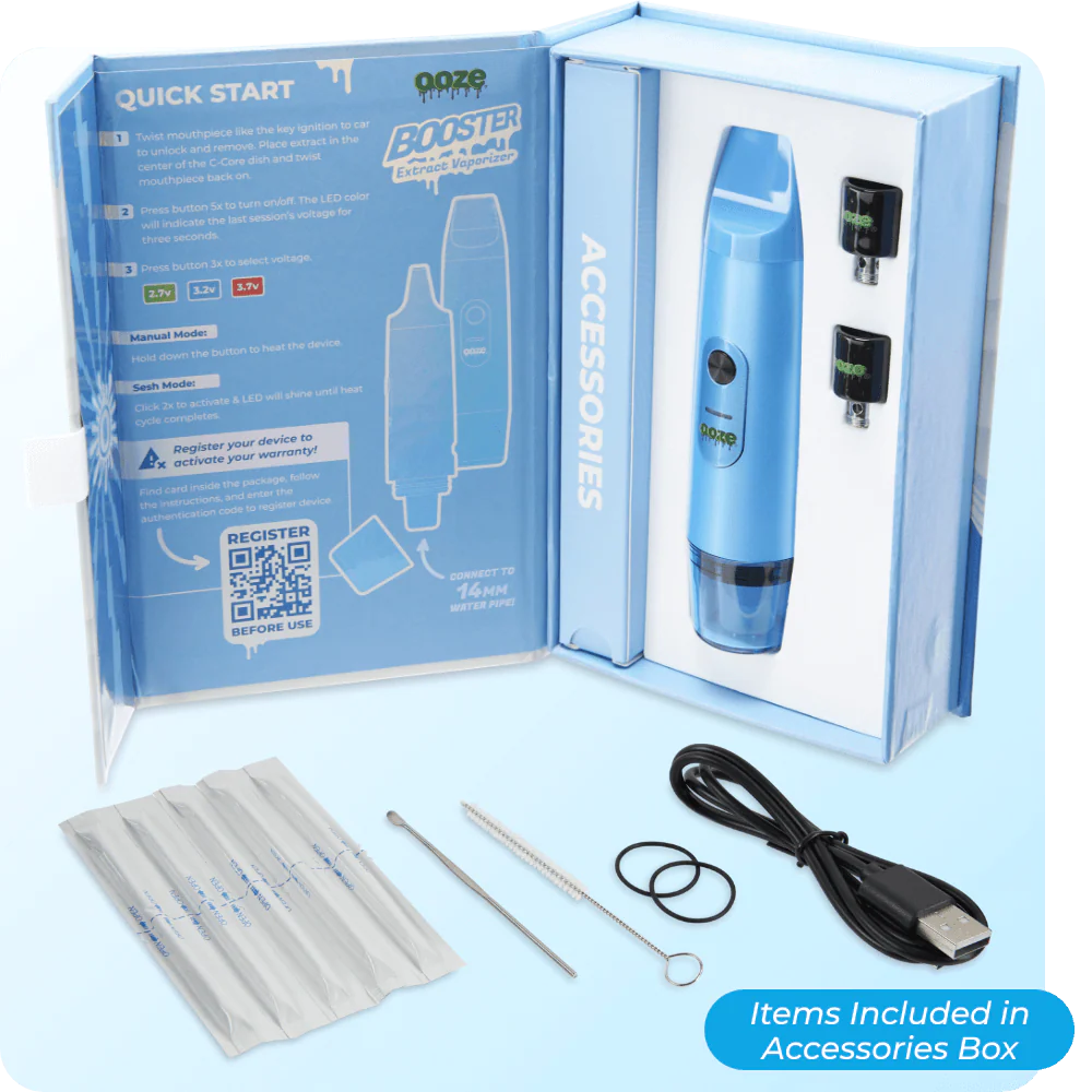 Booster Extract Vaporizer – C-Core 1100 mAh - Arctic Blue - Image 6