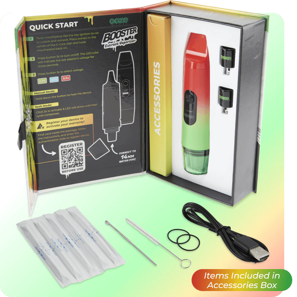 Booster Extract Vaporizer – C-Core 1100 mAh – Rasta - Image 7