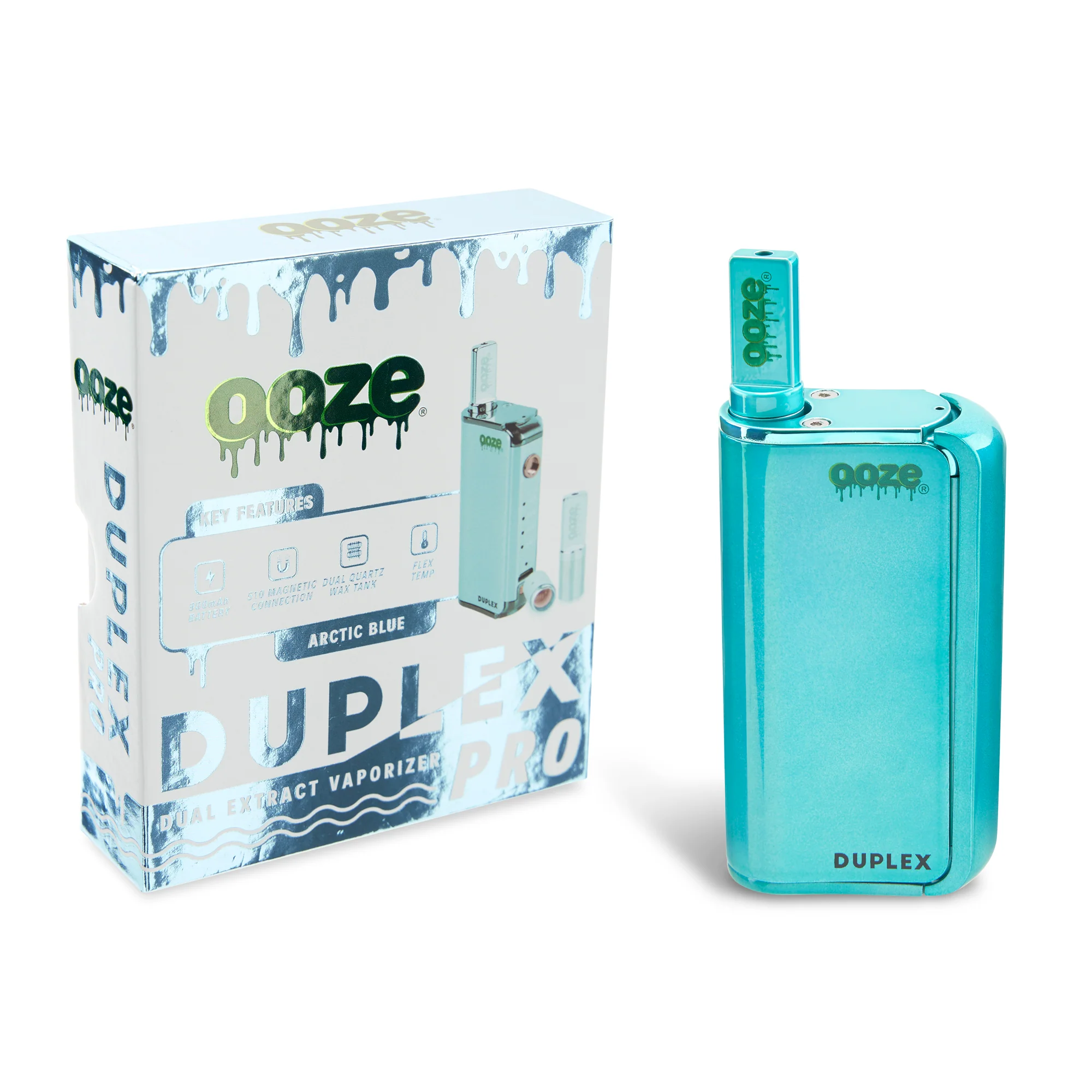 Duplex Pro – 900 mAh – Cartridge & Wax Vaporizer - Arctic Blue - Image 6