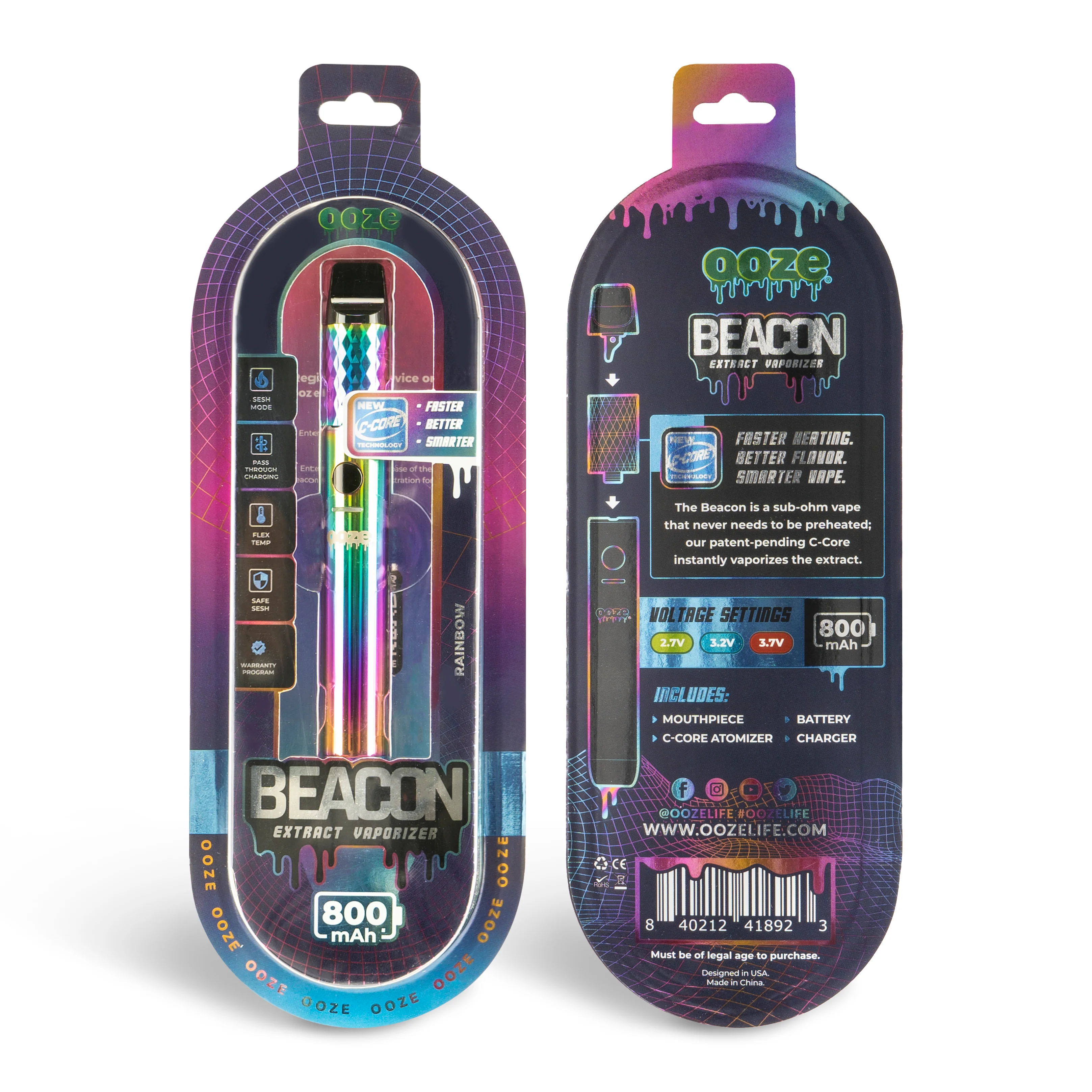 Beacon Extract Vaporizer – C-Core 800 mAh - Rainbow - Image 8
