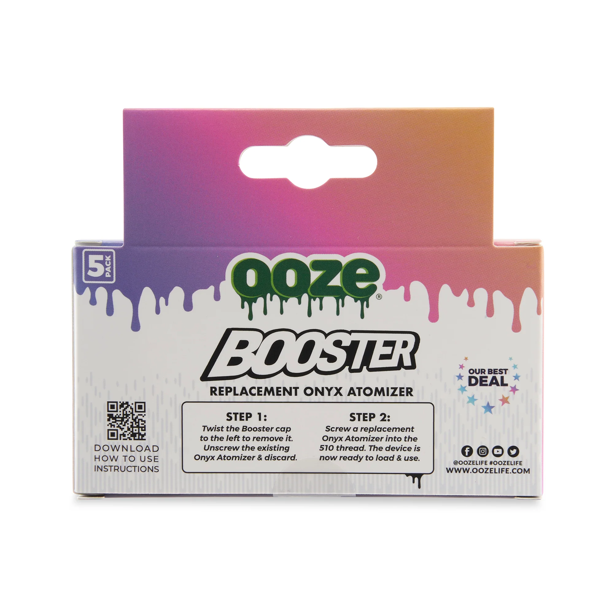 Booster Onyx Atomizer Replacement 5-Pack - Image 4