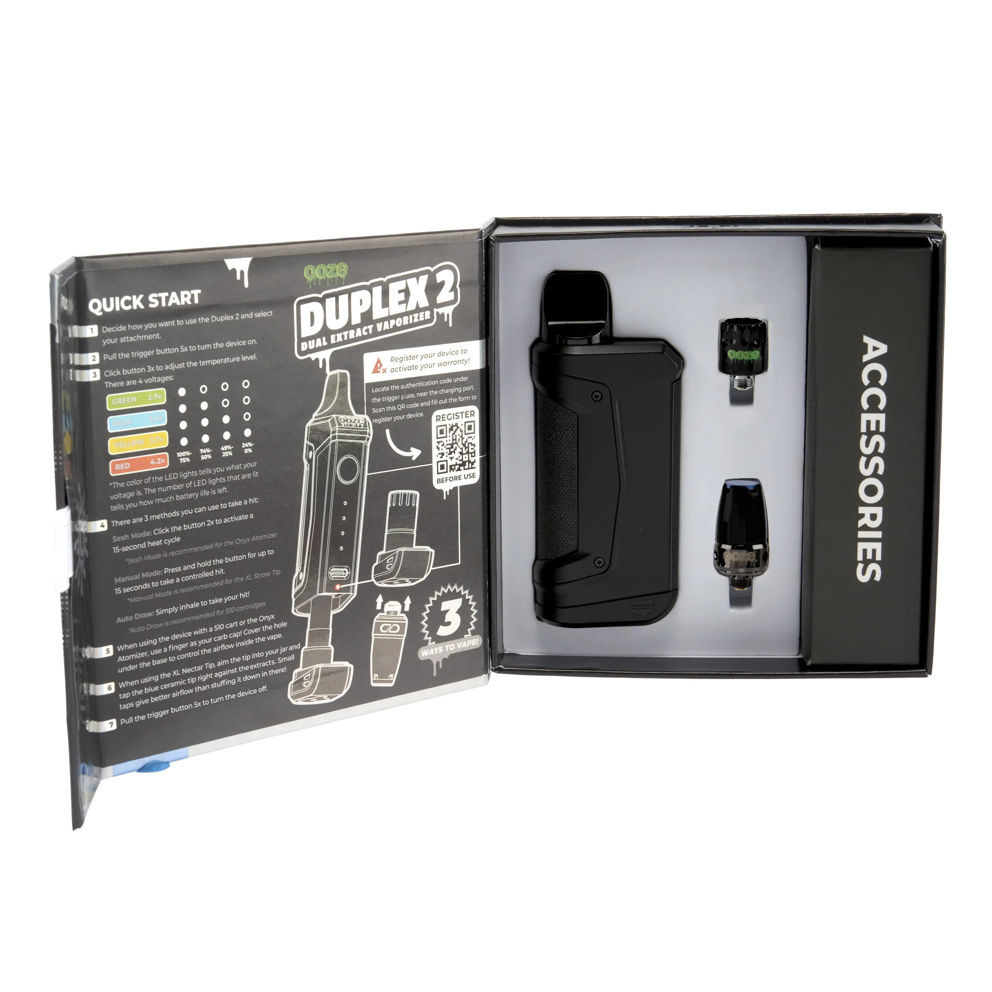 Duplex 2 – 900 mAh C-Core Vaporizer - Panther Black - Image 11