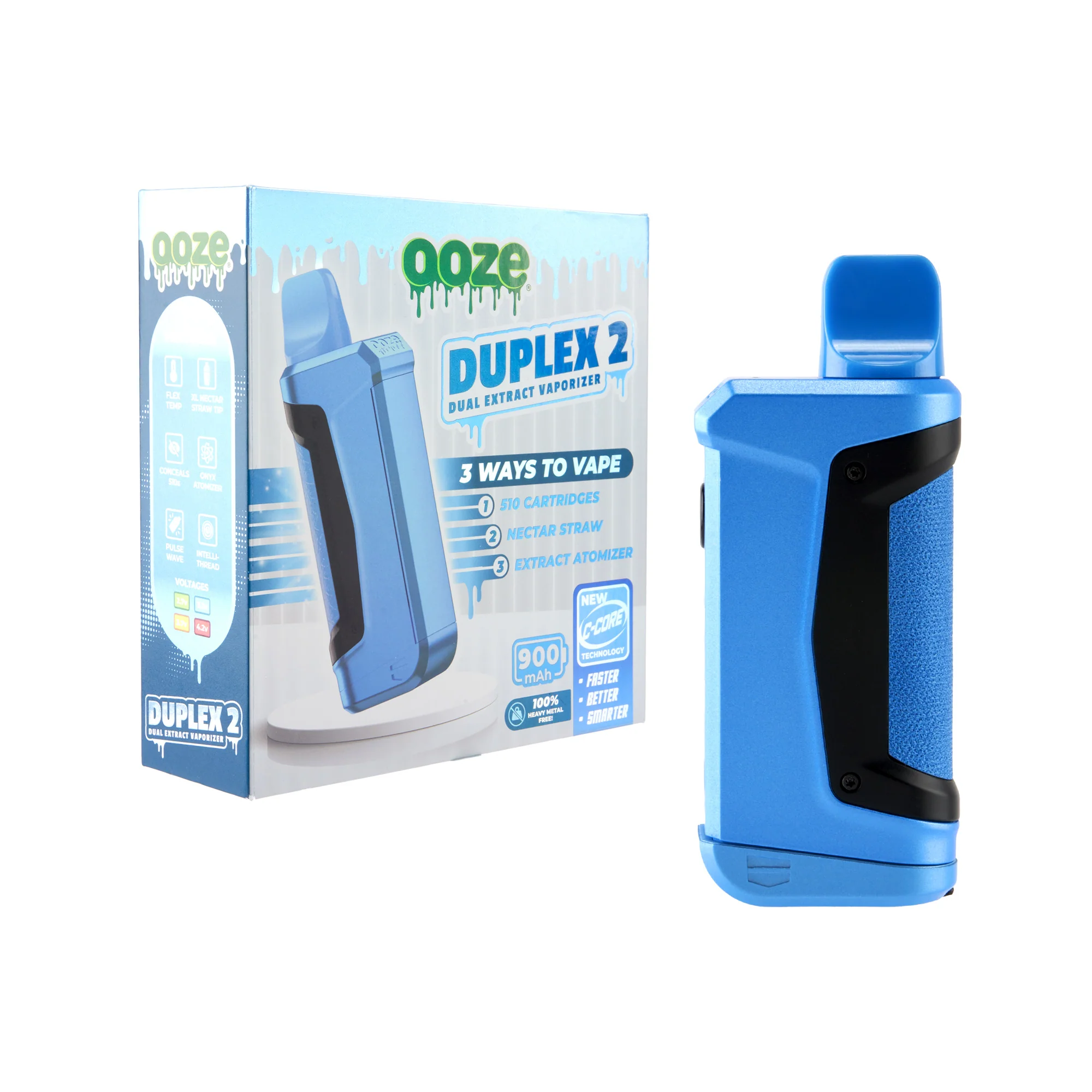 Duplex 2 – 900 mAh C-Core Vaporizer - Arctic Blue - Image 10