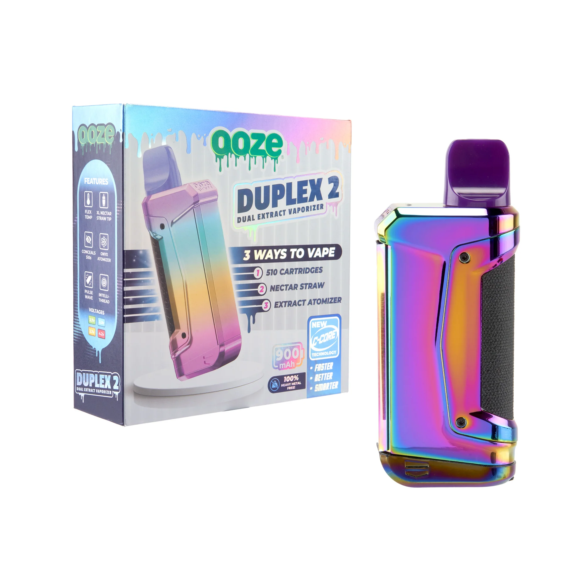 Duplex 2 – 900 mAh C-Core Vaporizer - Rainbow - Image 10