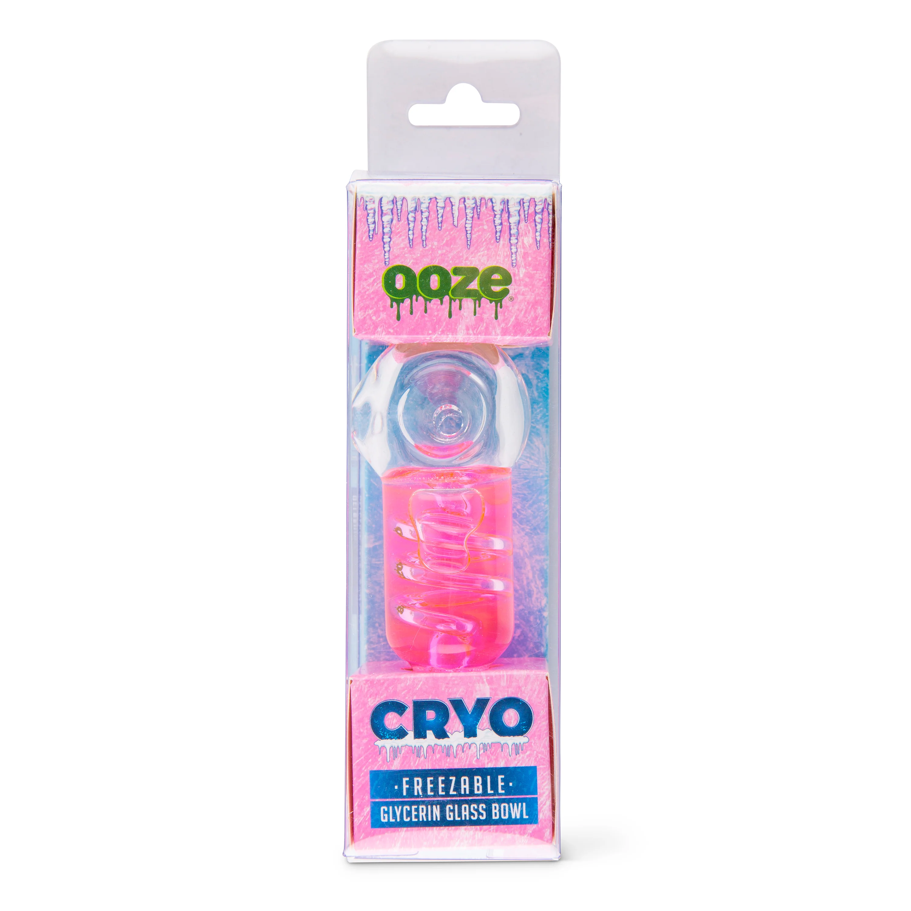 Ooze Cryo Freezable Glycerin Glass Bowl - Pink - Image 4