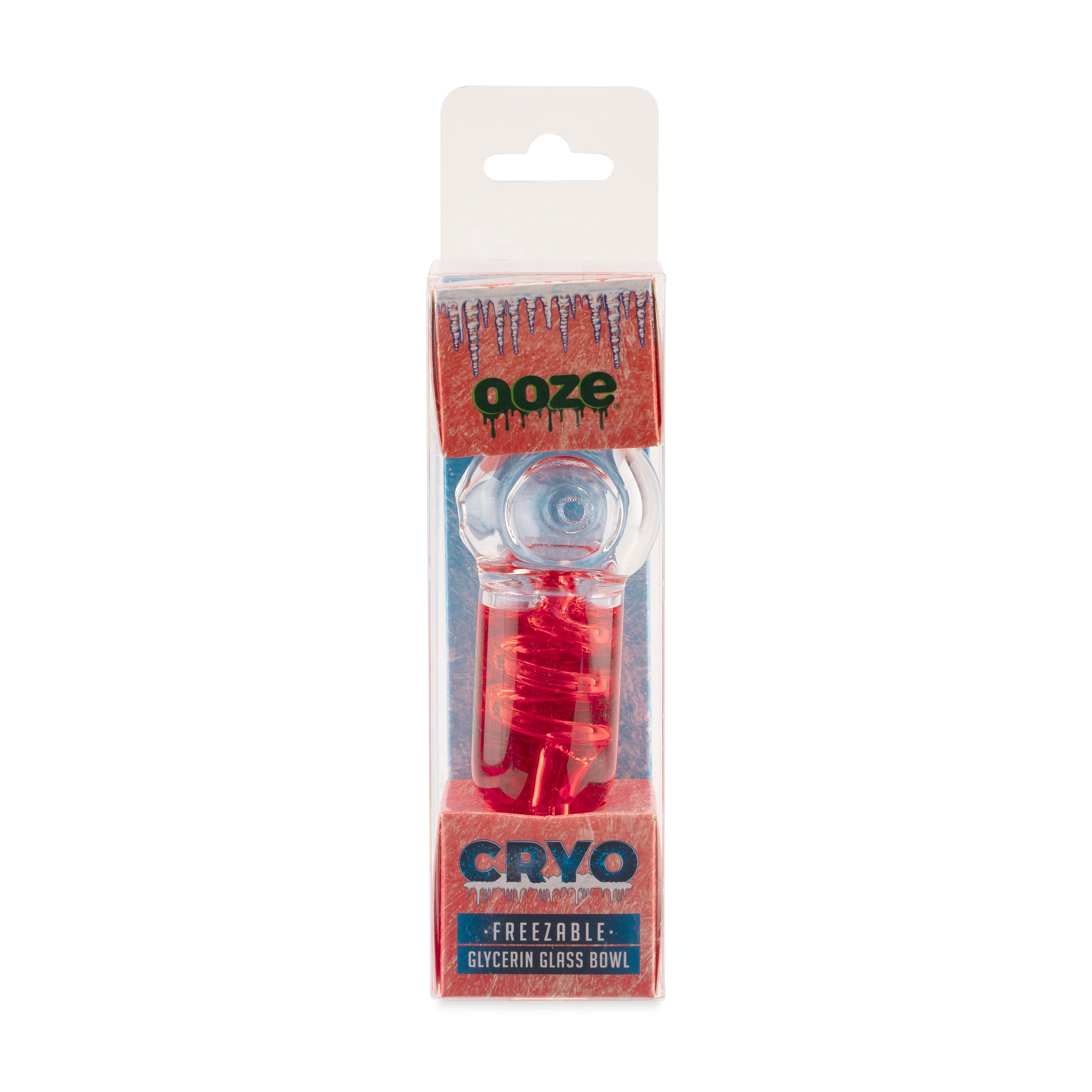 Ooze Cryo Freezable Glycerin Glass Bowl - Red - Image 5