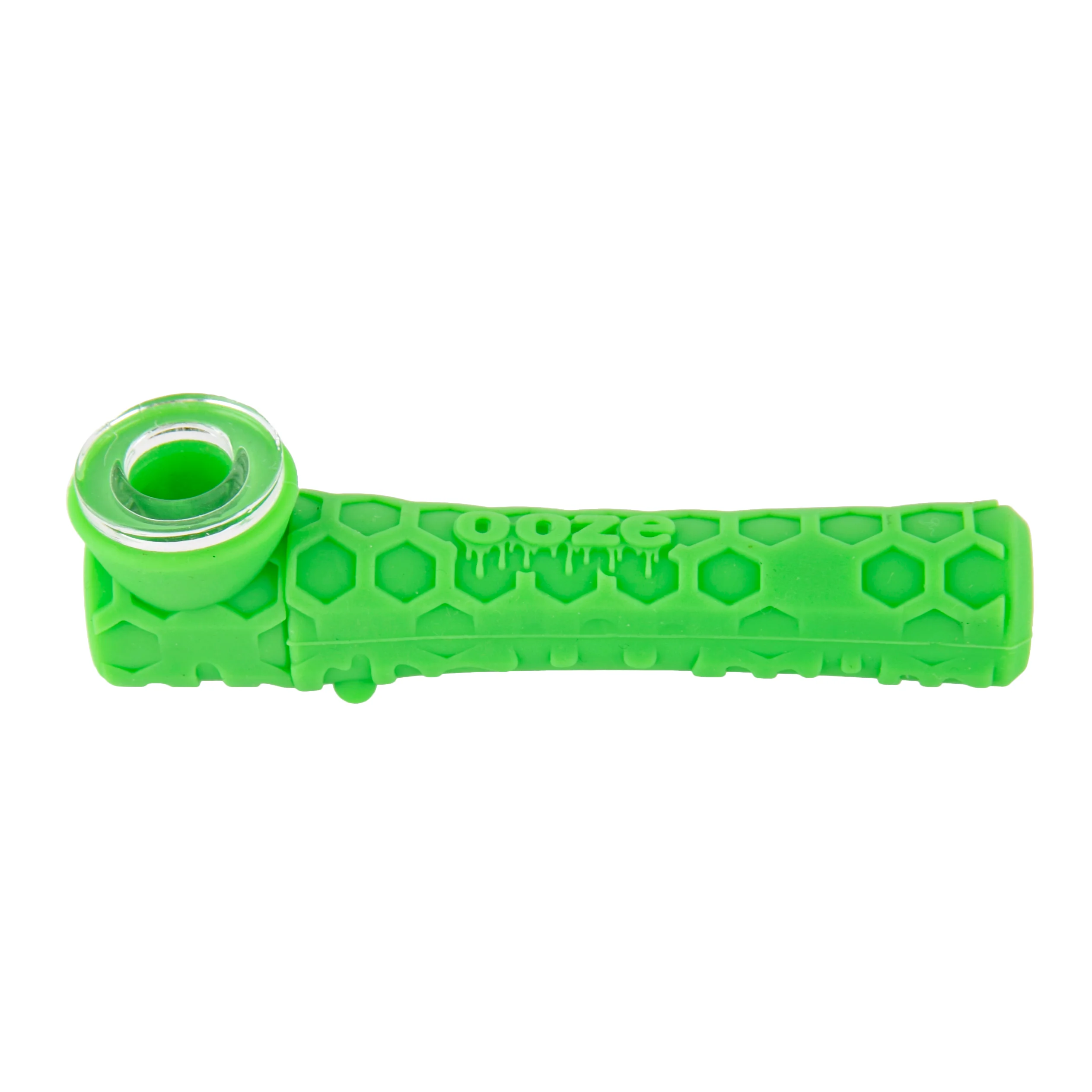 Ooze Piper Silicone Glass Hand Pipe & Chillum - Slime Green - Image 5