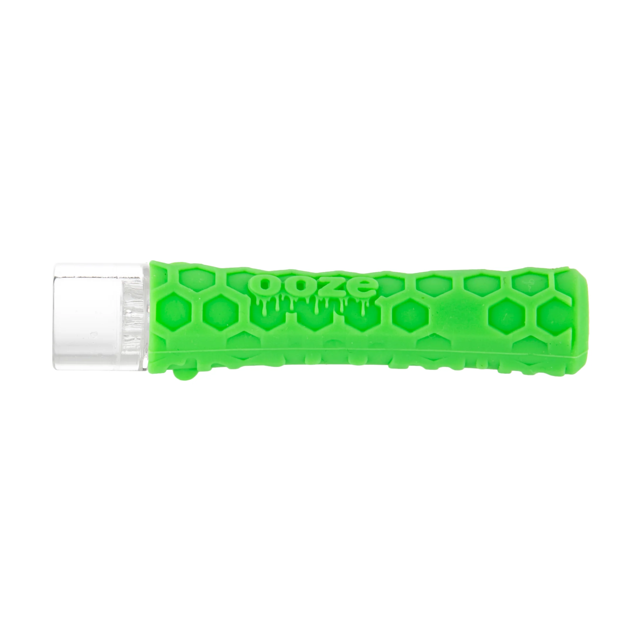 Ooze Piper Silicone Glass Hand Pipe & Chillum - Slime Green - Image 6