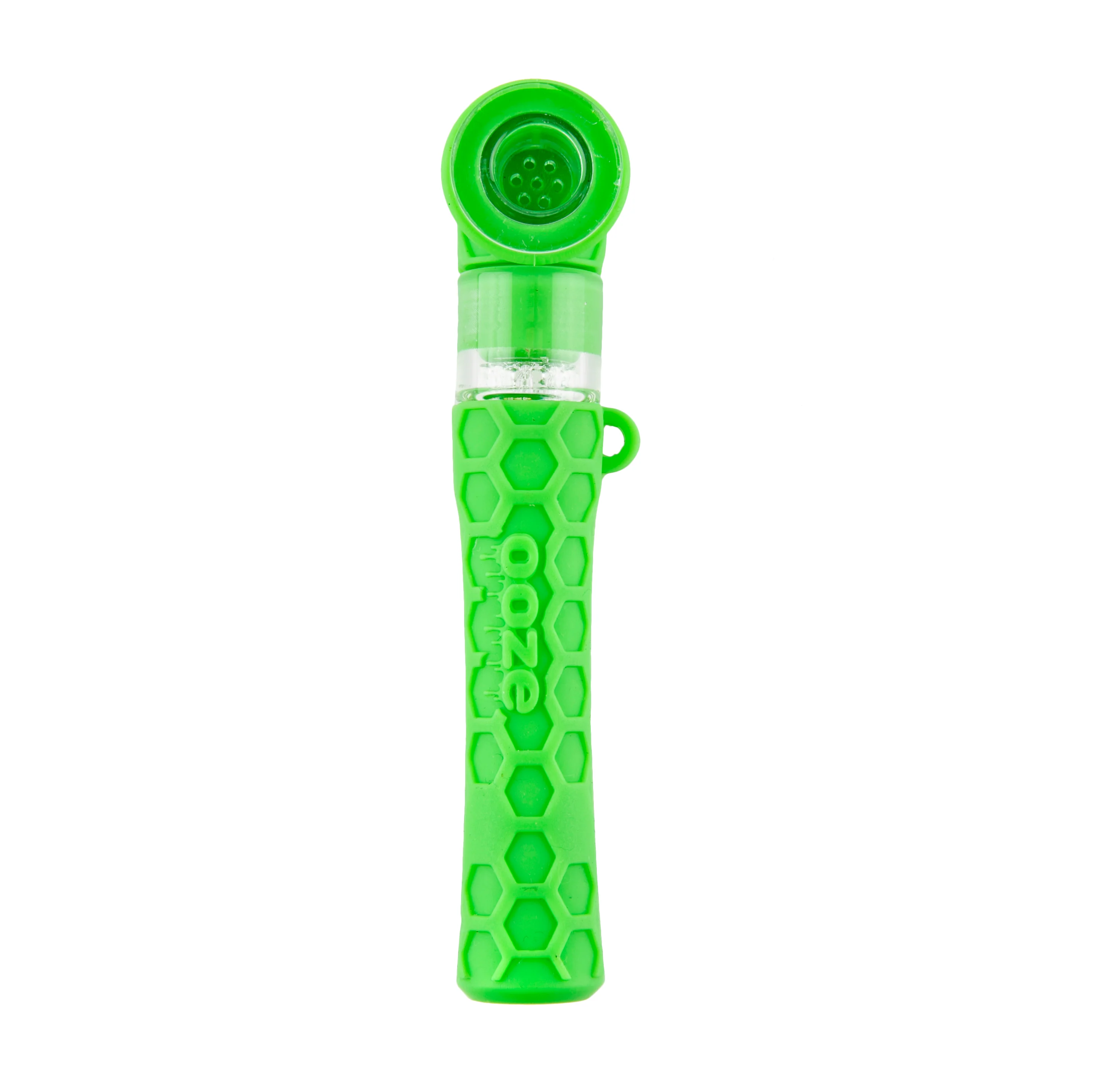 Ooze Piper Silicone Glass Hand Pipe & Chillum - Slime Green - Image 7