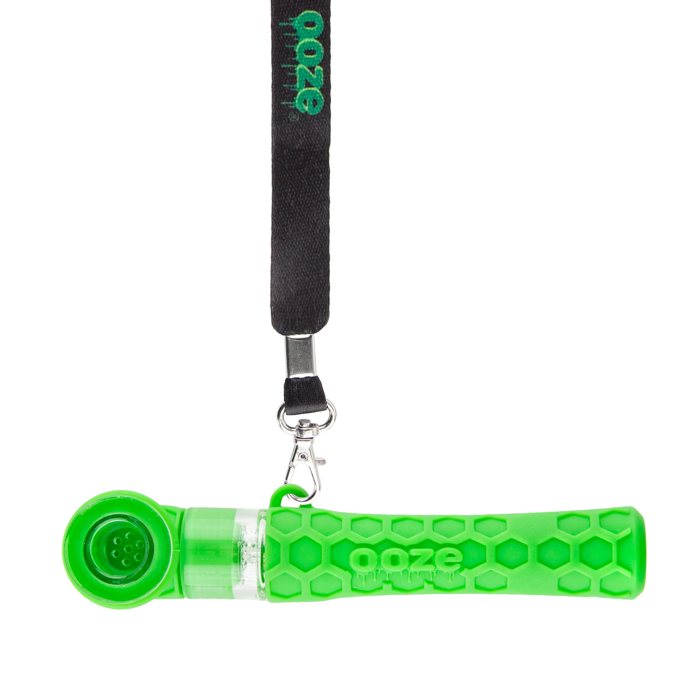 Ooze Piper Silicone Glass Hand Pipe & Chillum - Slime Green - Image 8