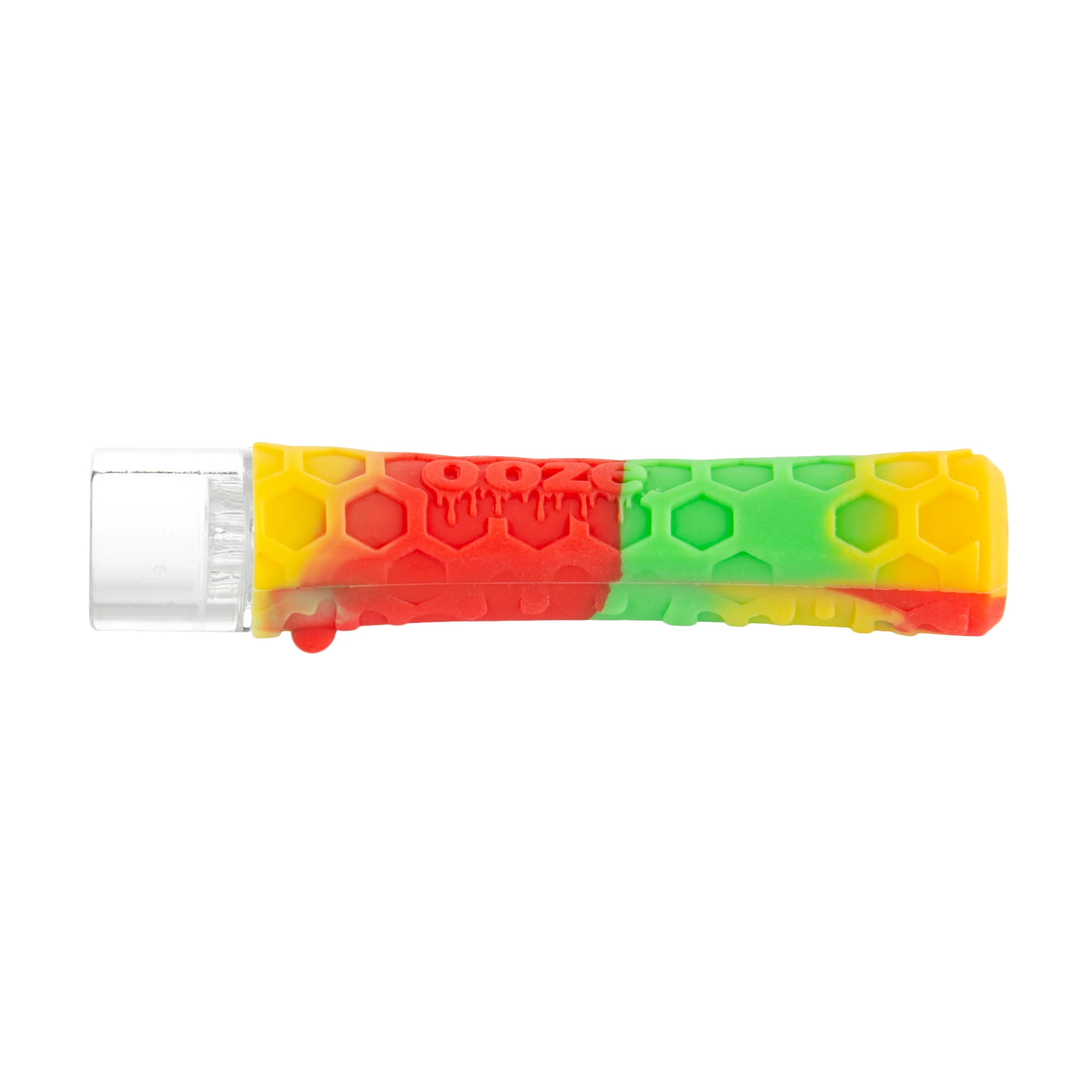 Ooze Piper Silicone Glass Hand Pipe & Chillum - Rasta - Image 5