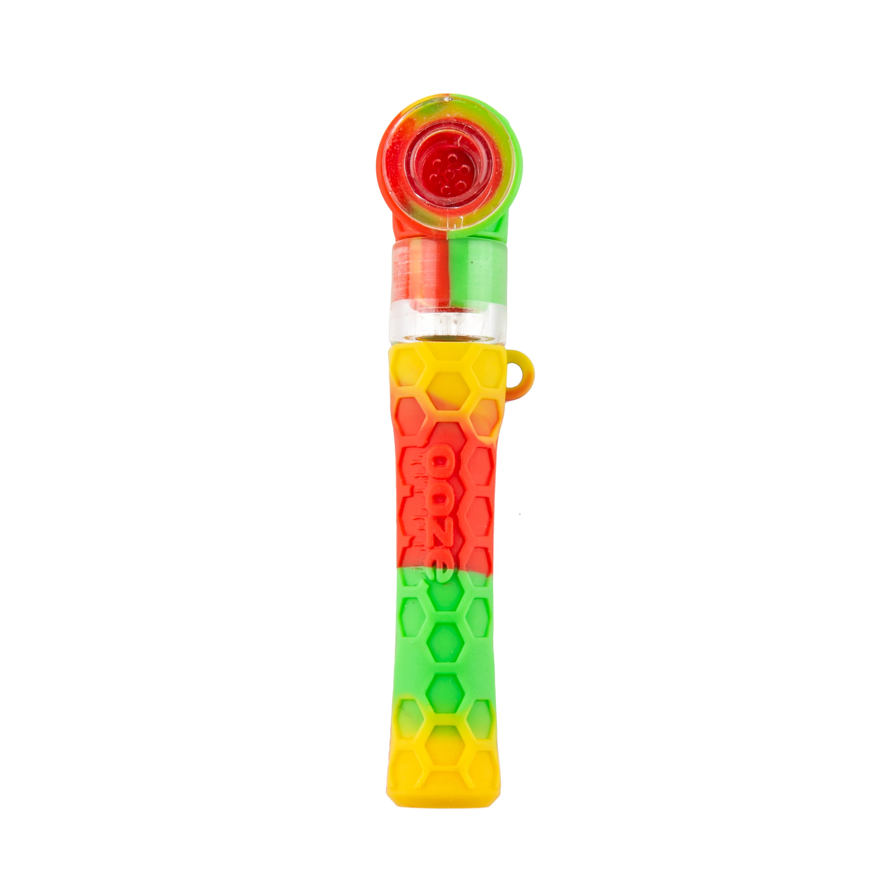 Ooze Piper Silicone Glass Hand Pipe & Chillum - Rasta - Image 6