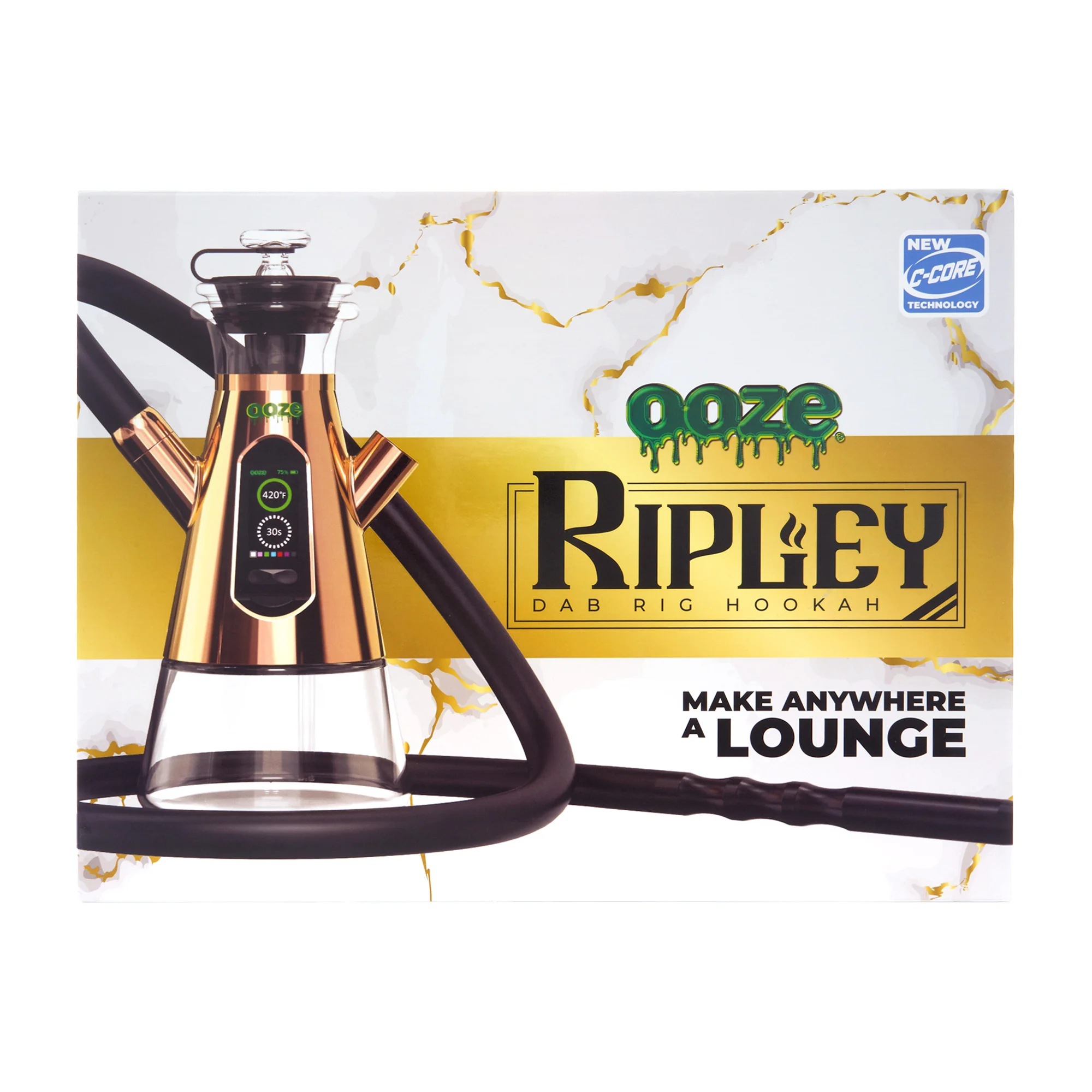 Ripley Dab Rig Hookah – C-Core 2400 mAh - Gold - Image 8