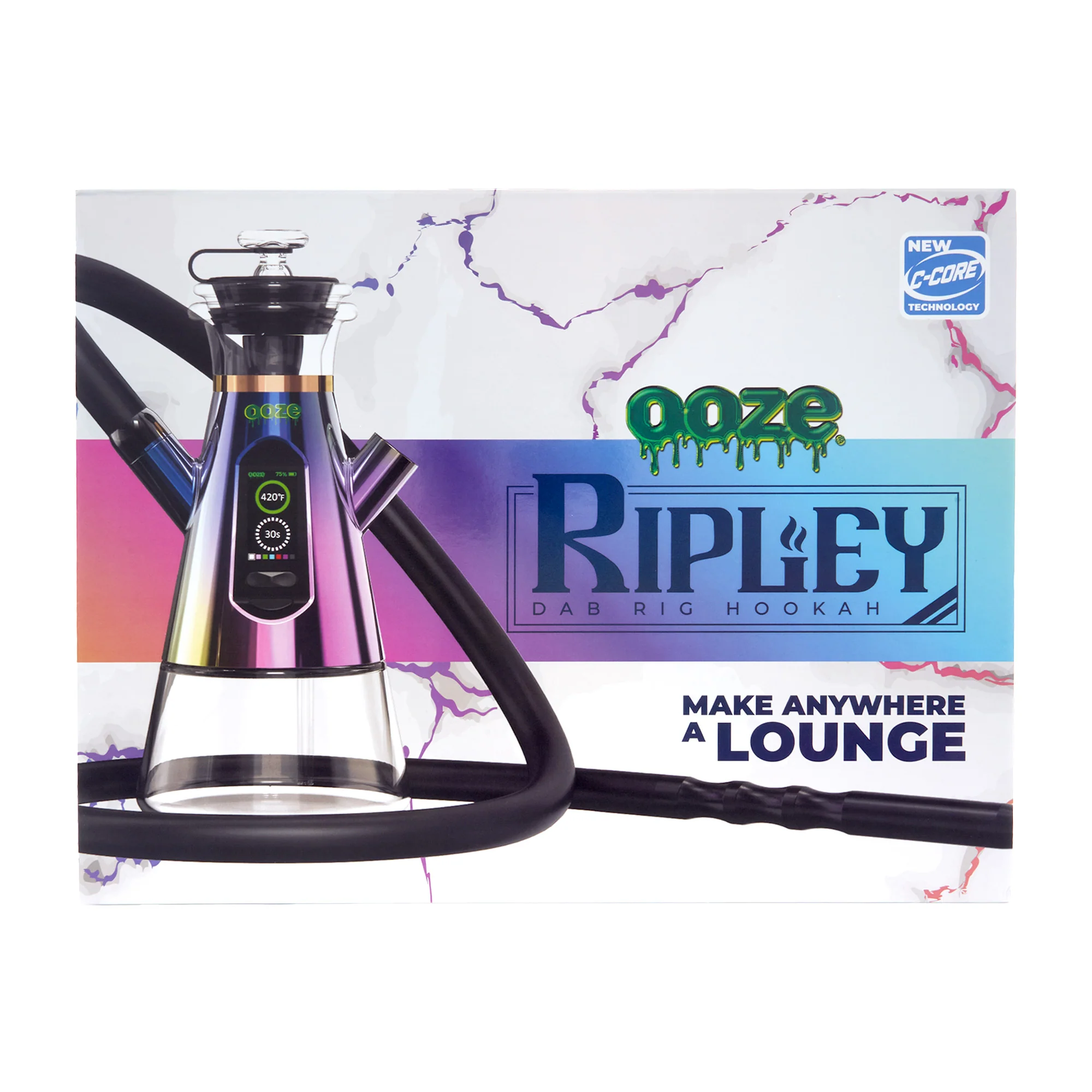Ripley Dab Rig Hookah – C-Core 2400 mAh - Rainbow - Image 7