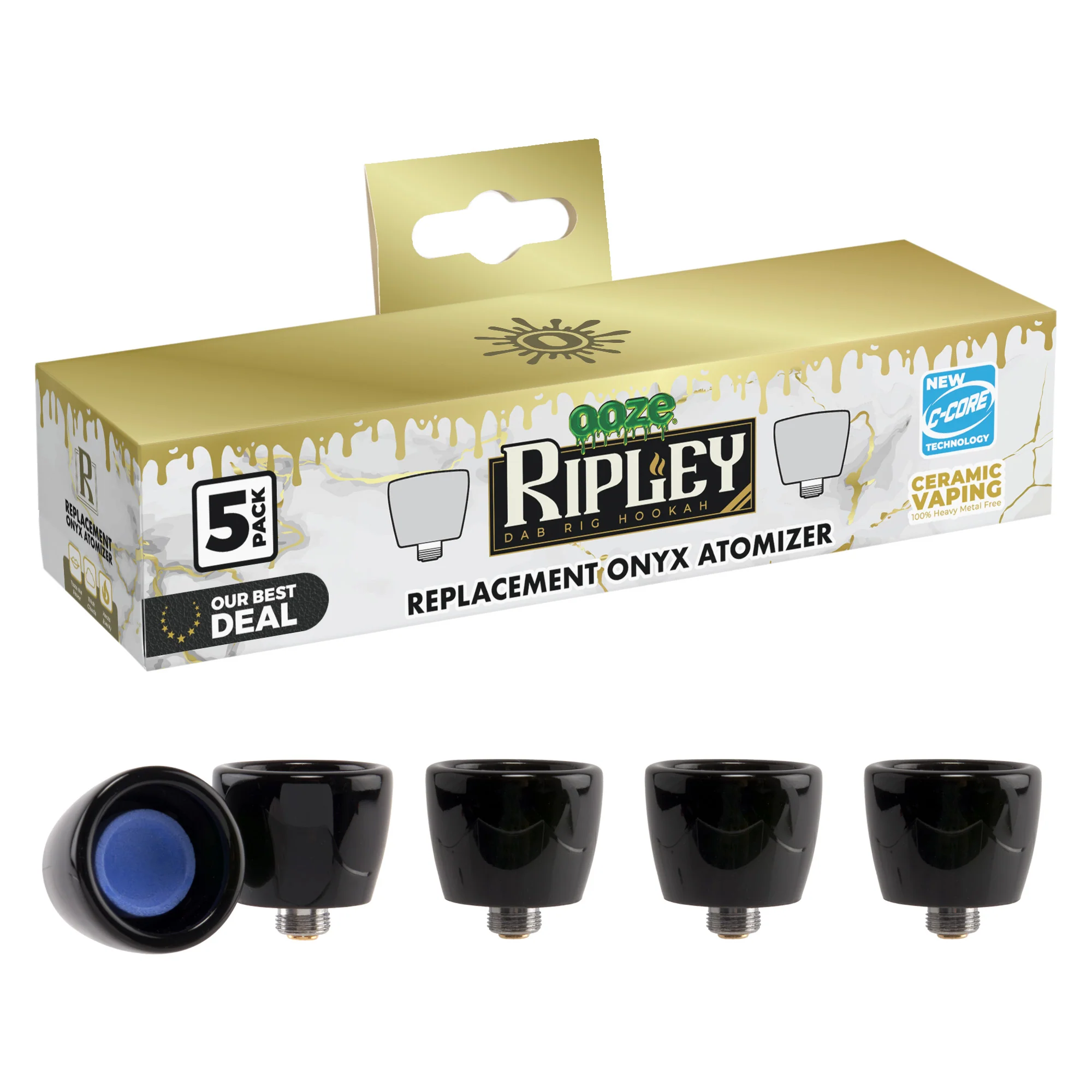 Ripley Replacement King Size Onyx Atomizer 5-Pack - Image 2