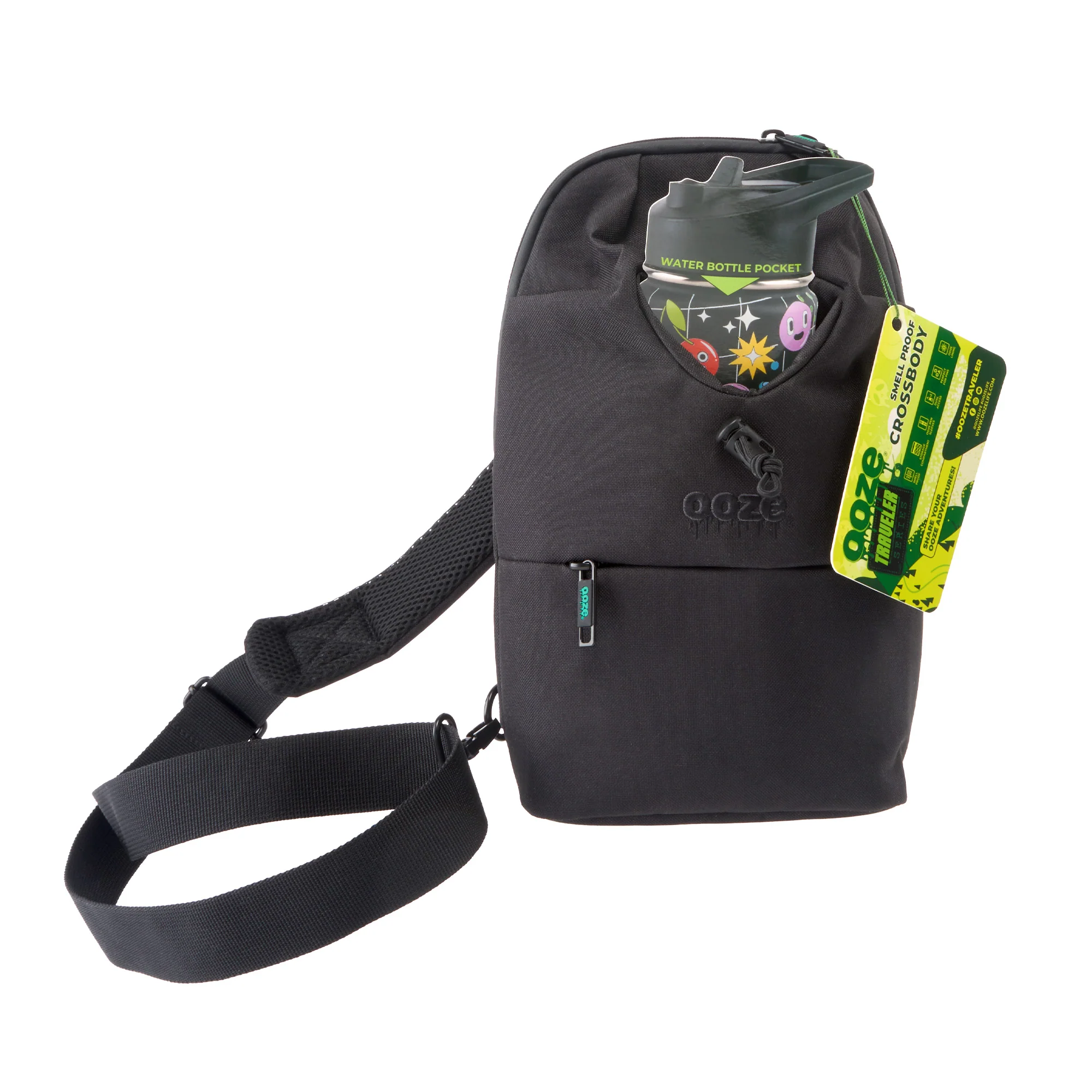 Smell Proof Crossbody Bag - Traveler Series - Black