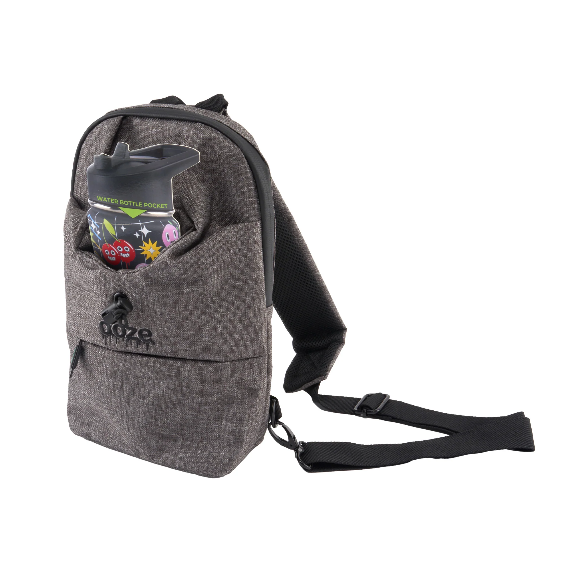 Smell Proof Crossbody Bag - Traveler Series - Smoke Gray - Image 3