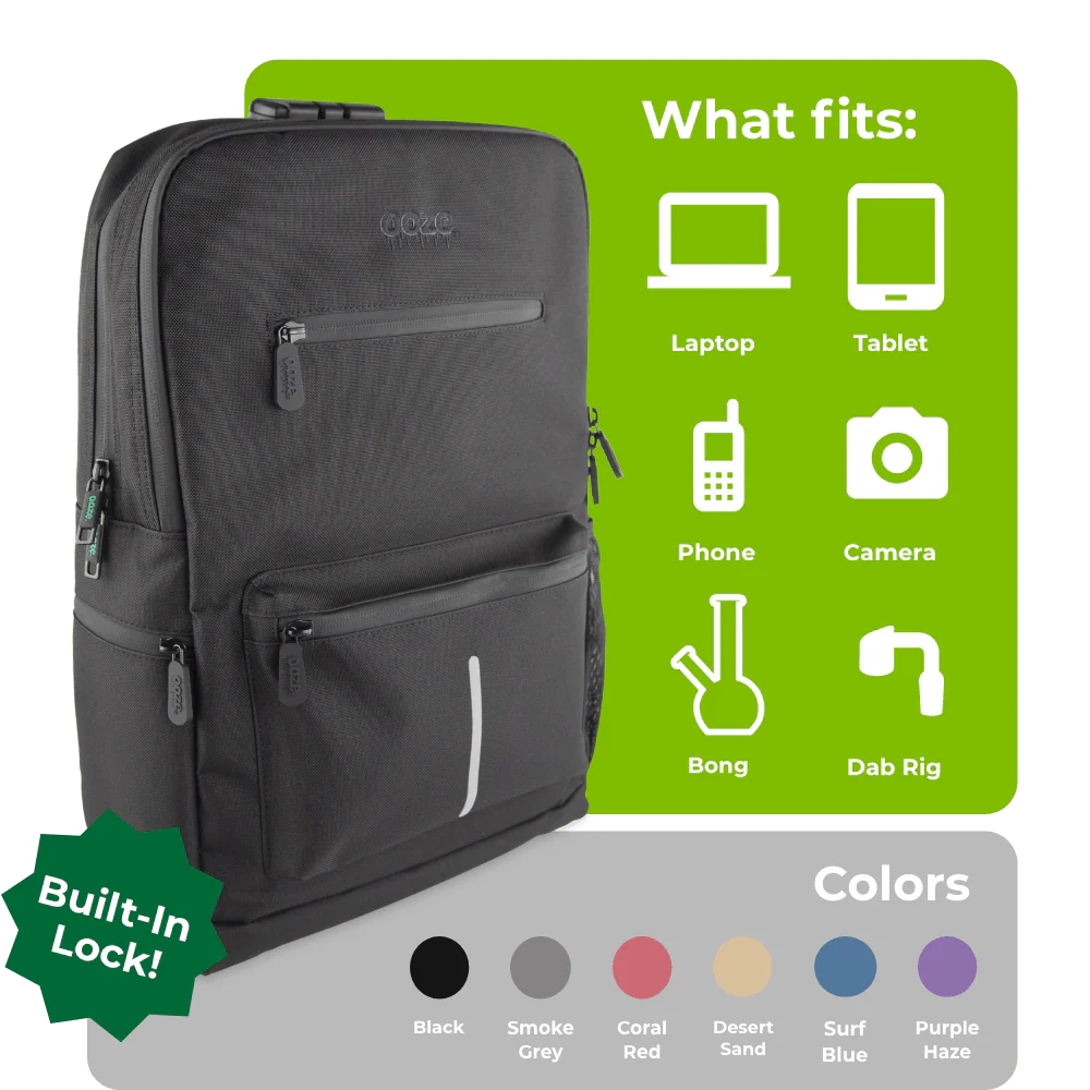 Ooze Traveler Classic Smell Proof Backpack - Smoke Gray - Image 2
