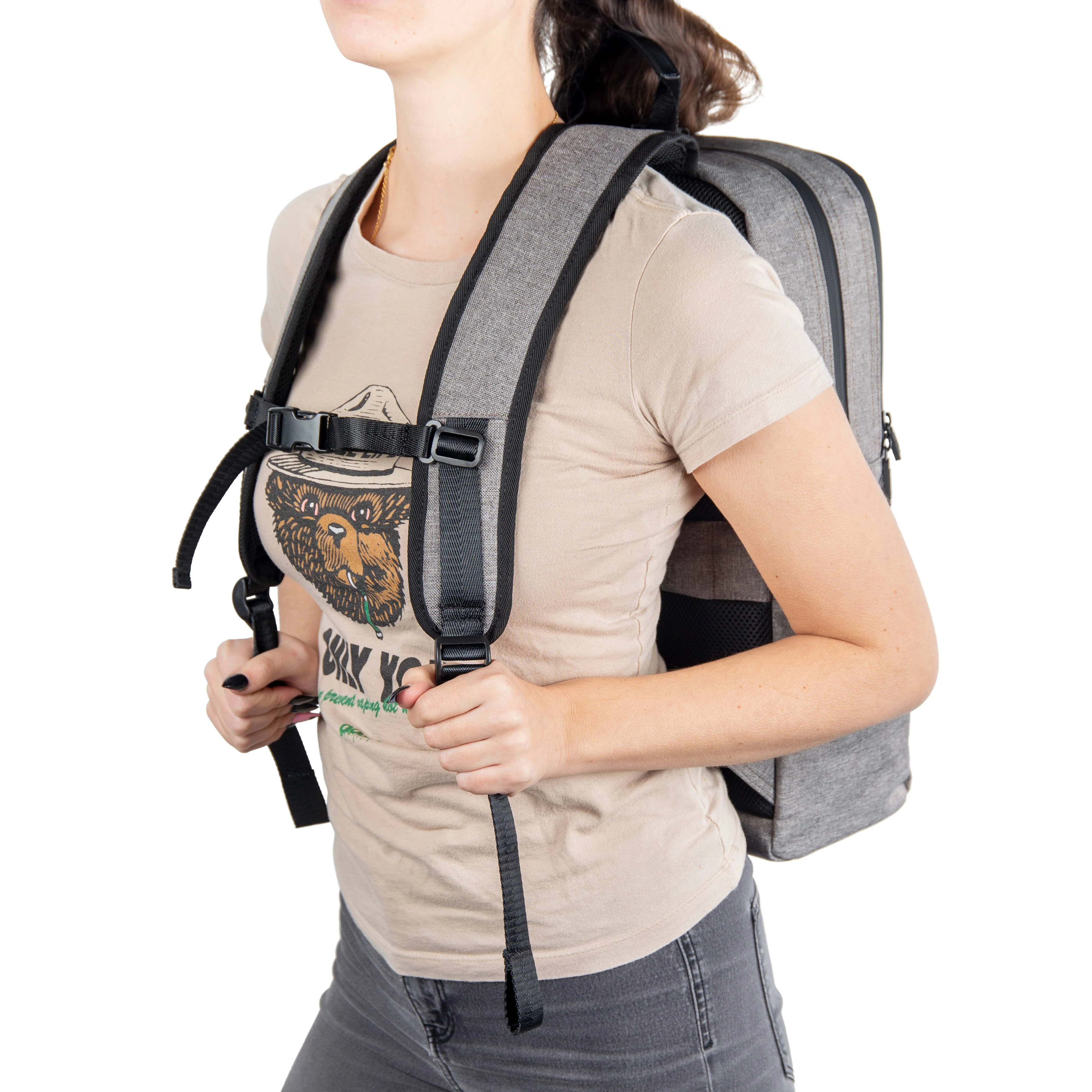 Ooze Traveler Classic Smell Proof Backpack - Smoke Gray - Image 3