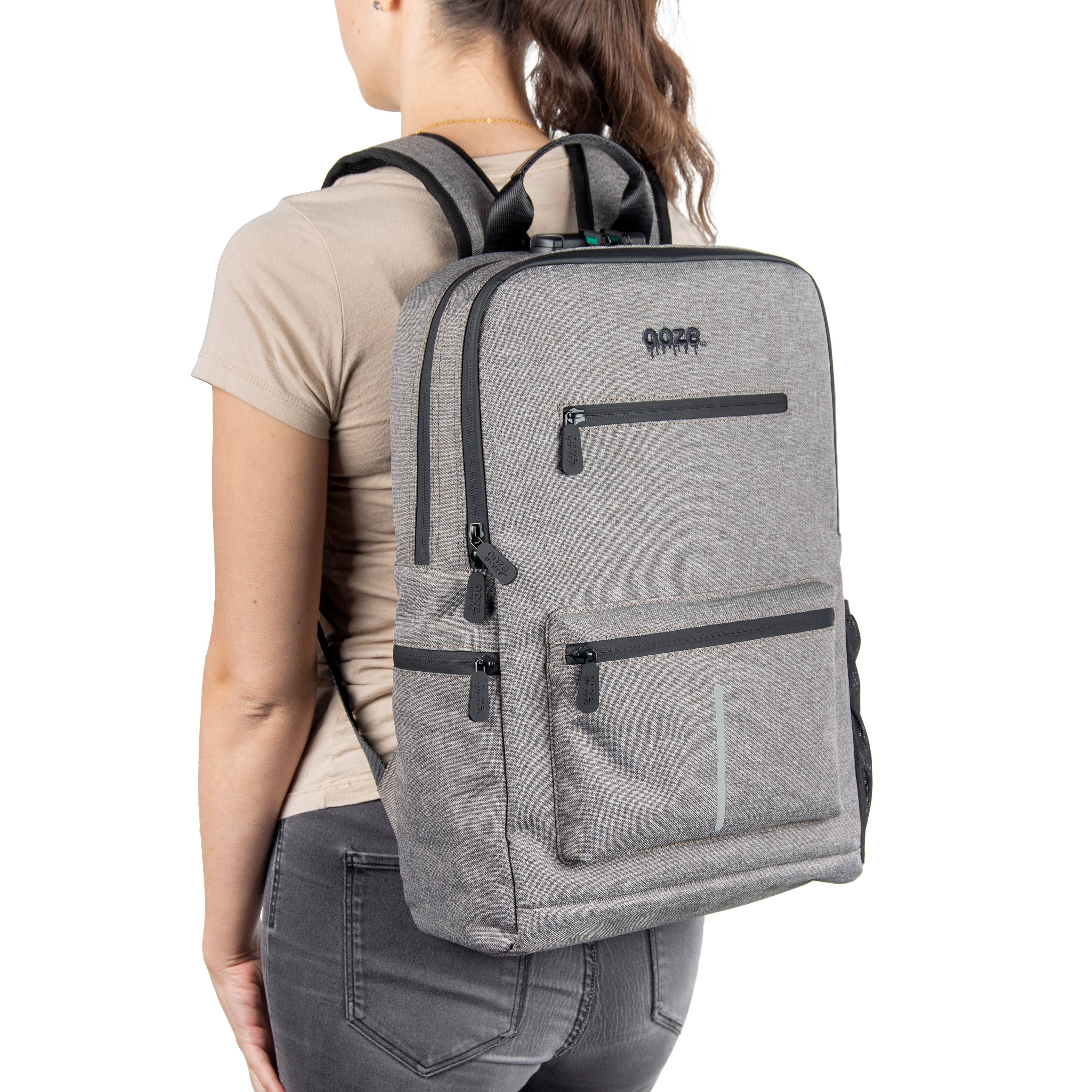 Ooze Traveler Classic Smell Proof Backpack - Smoke Gray - Image 4
