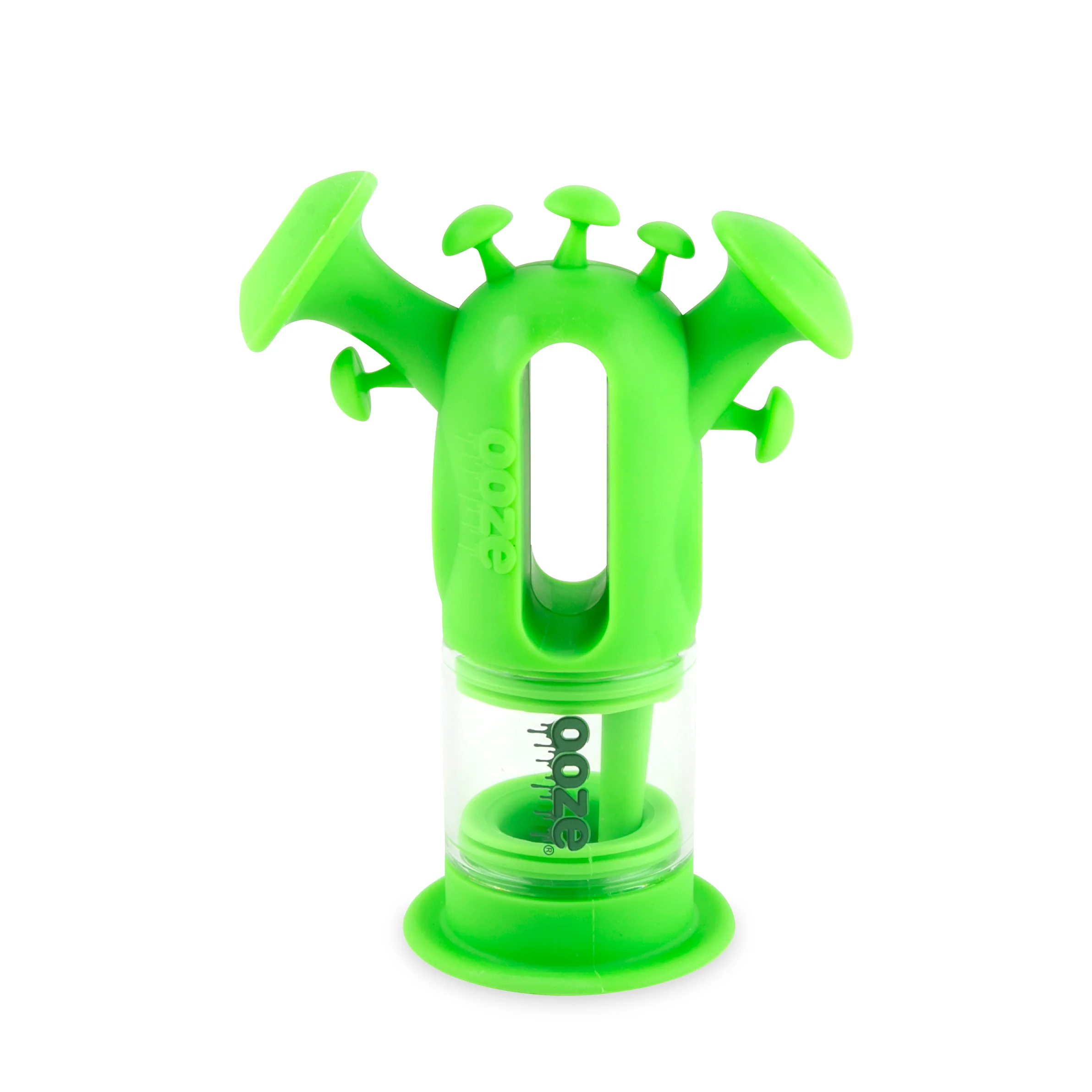 Ooze Trip Pipe Silicone Water Bubbler & Dab Rig - Slime Green - Image 3